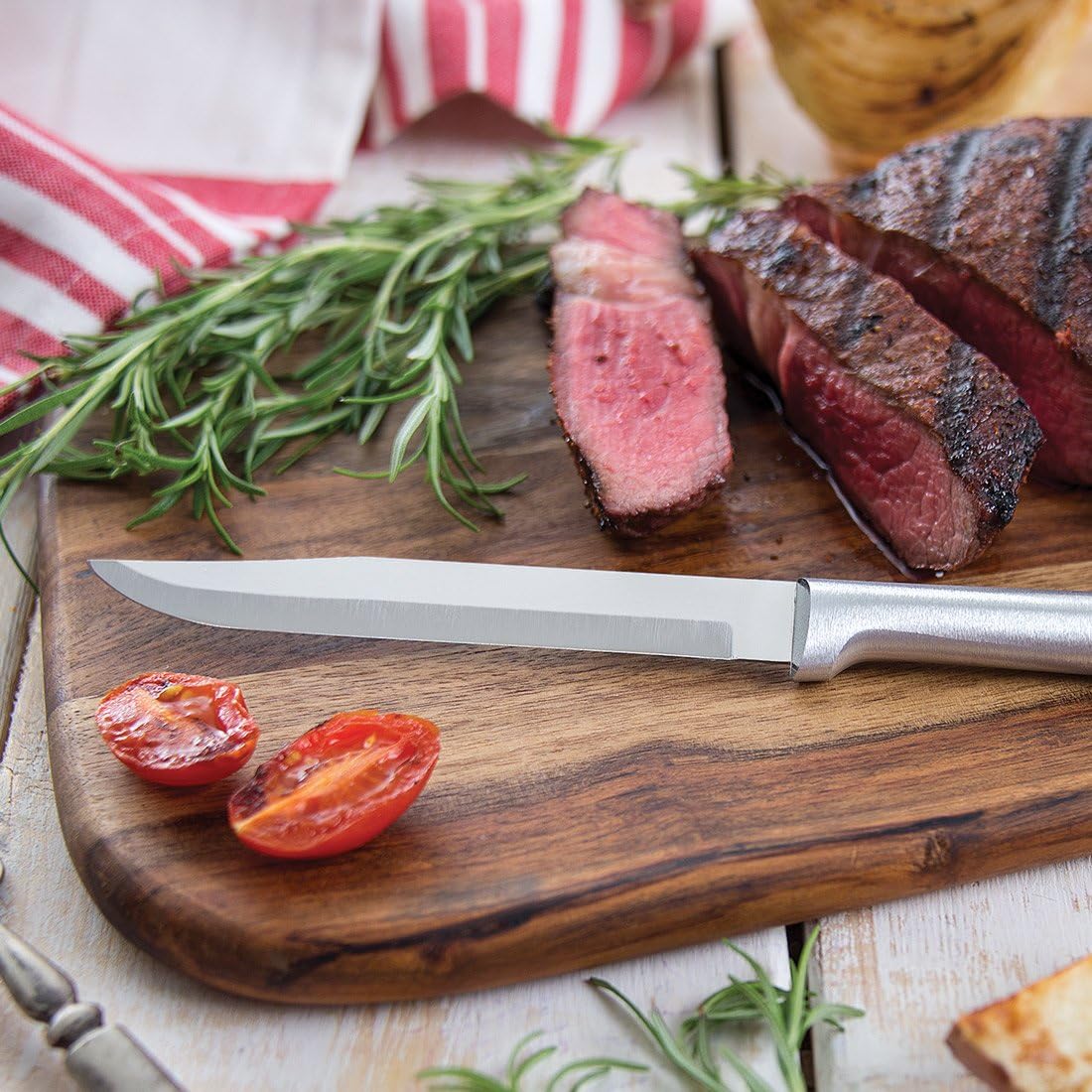 Rada Cutlery Four Utility/Steak Knives Gift Set (S55), 4-Piece Knife Set, Stainless Steel Blades, Silver Handle