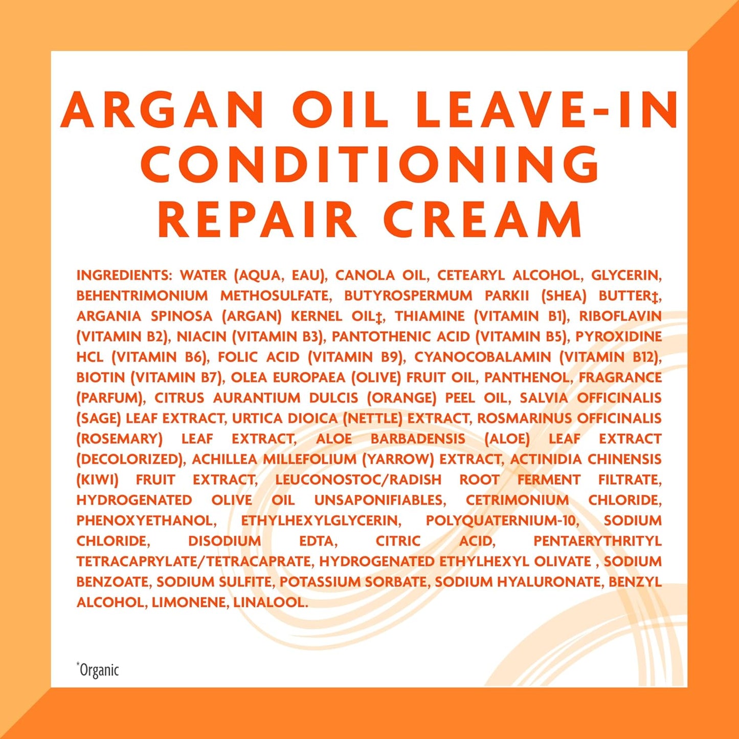 Cantu Argan Oil Leave in Conditioning Repair Cream, 16 Ounce