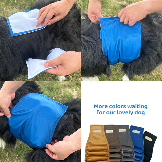 Reusable Dog Diapers Male High Absorbing Belly Band for Male Dogs Washable Belly Bands for Male Dogs 5 Pack (M, 11” - 14” Waist)