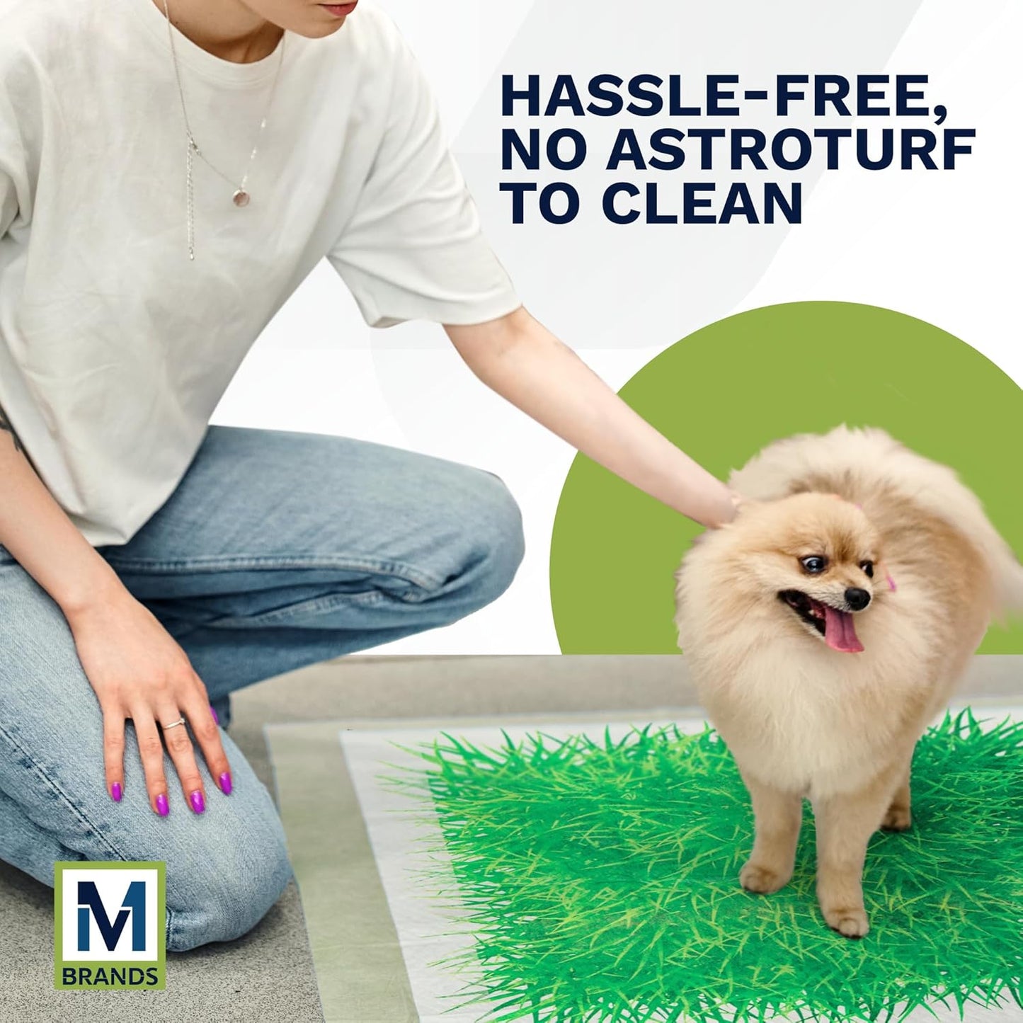 Big Dawg Pet Supplies Absorbent Puppy Pee Pads for Dogs & Cats – 24x24” Disposable Pet Pads – Handy Grab-n-Go Box – Potty Training & Housebreaking Supplies – Color, Grass – 40pc