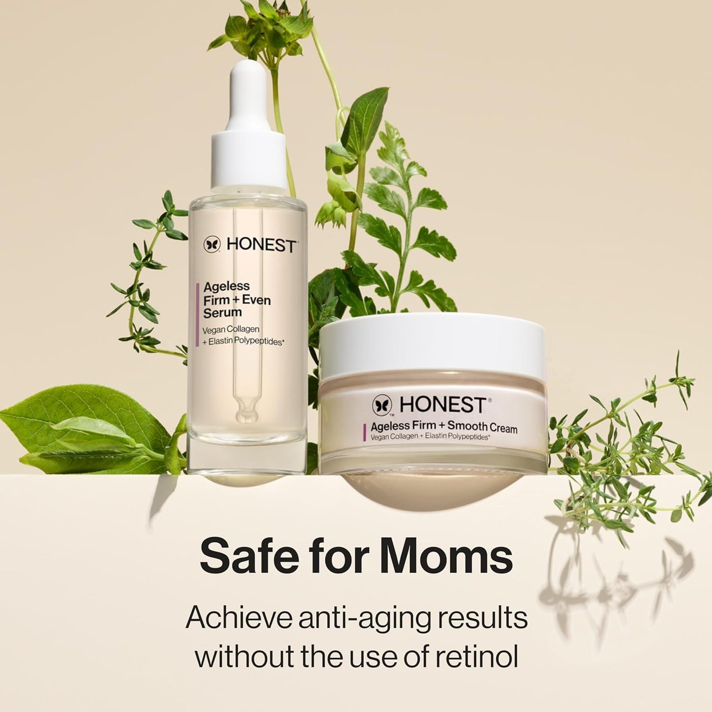 Honest Beauty Ageless Firm and Even Serum, Powered by Vegan Collagen Elastin Polypeptides, Firmer-Looking Skin, Fragrance Free, EWG Verified, Cruelty-Free, 1 fl oz