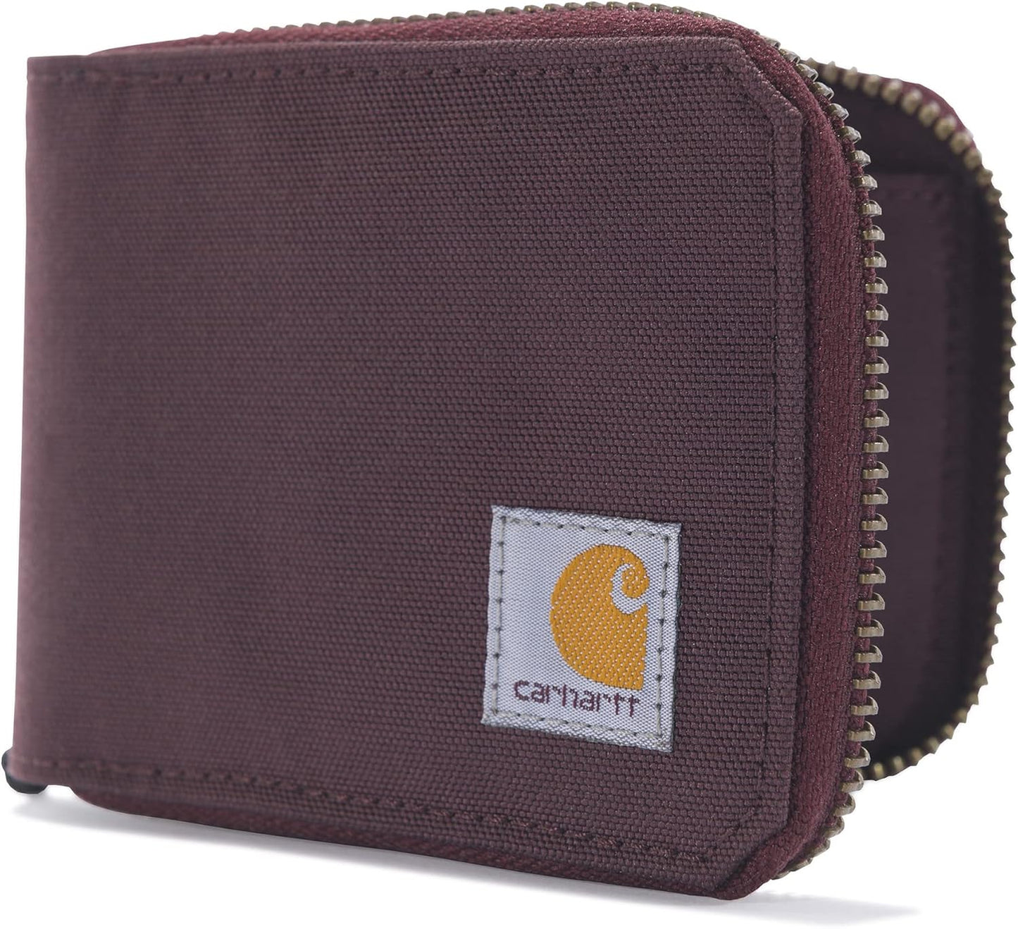 Carhartt Men's Nylon Duck Zipper Wallet, Deep Wine