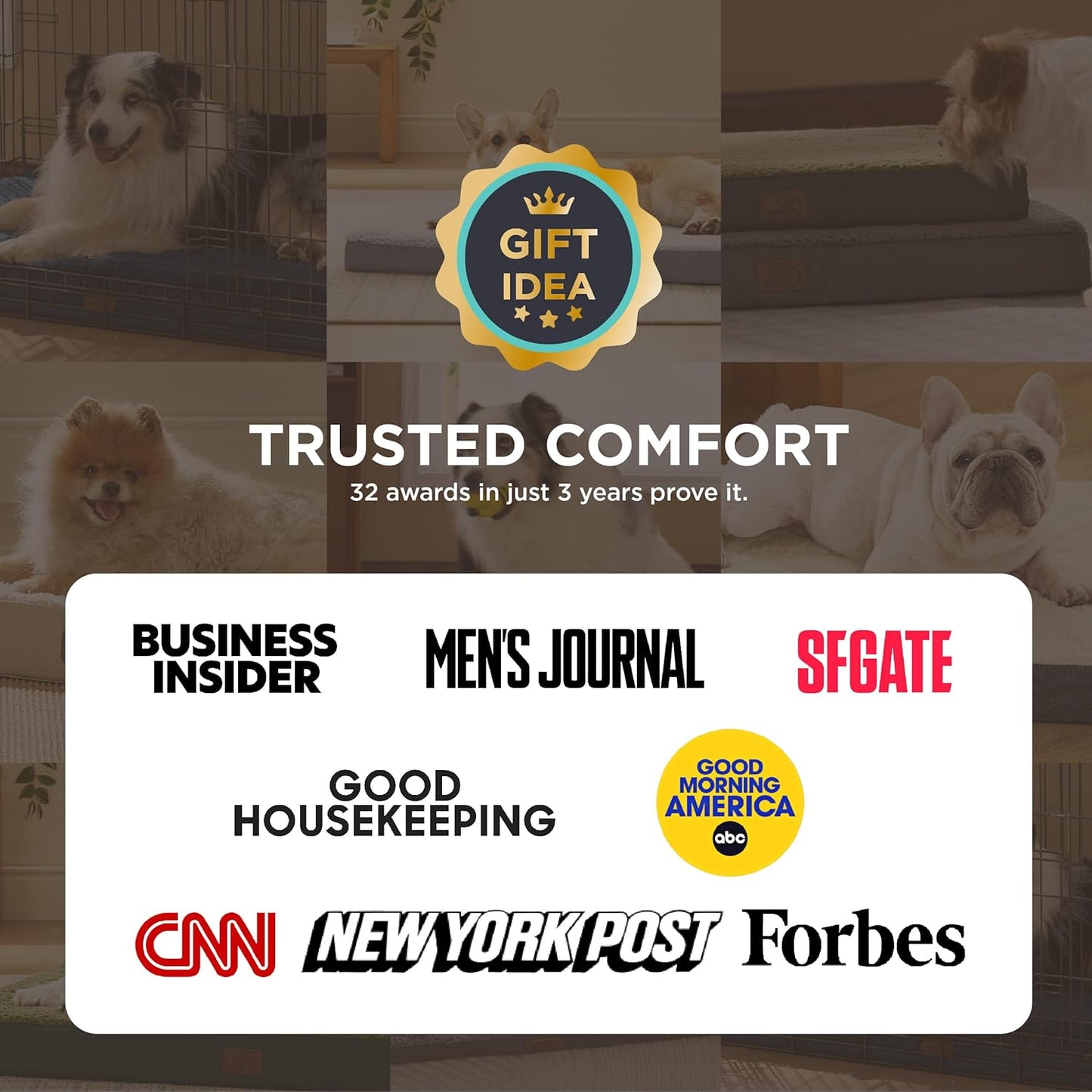 Bedsure Cooling Dog Bed for Crate - Large Comfy Flat Puppy Beds with Removable Washable Cover, Orthopedic Egg Crate Foam Pet Mat, Suitable for Pet Up to 50 lbs