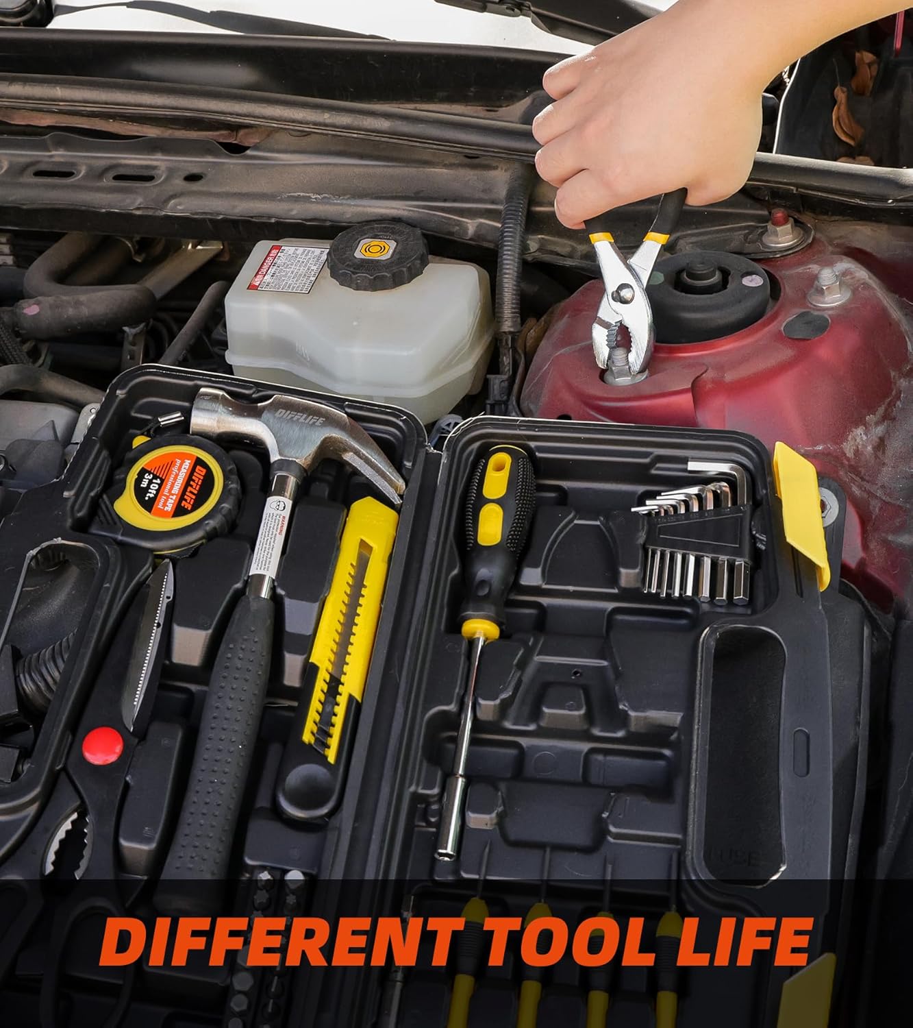 40-Piece Tool Set - General Household Hand Tool Kit with Plastic Toolbox Storage Case…