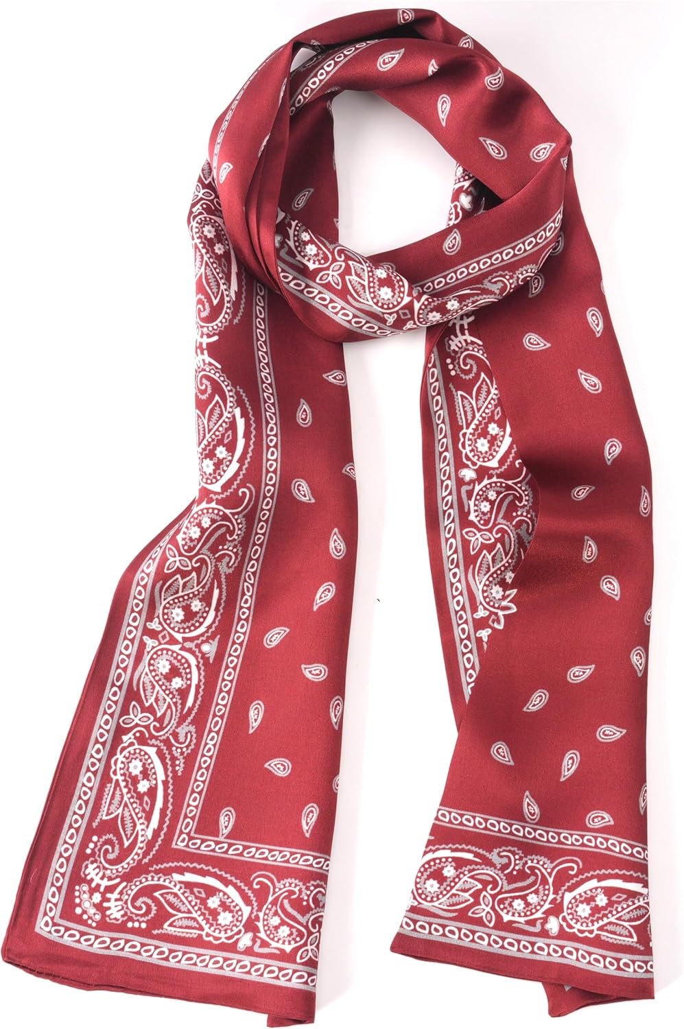 MEISEE 100% Mulberry Silk Scarf for Women 59”*6.3” Long Headscarf Neck Scarf Hair Wraps and Shawls with Gift Packed