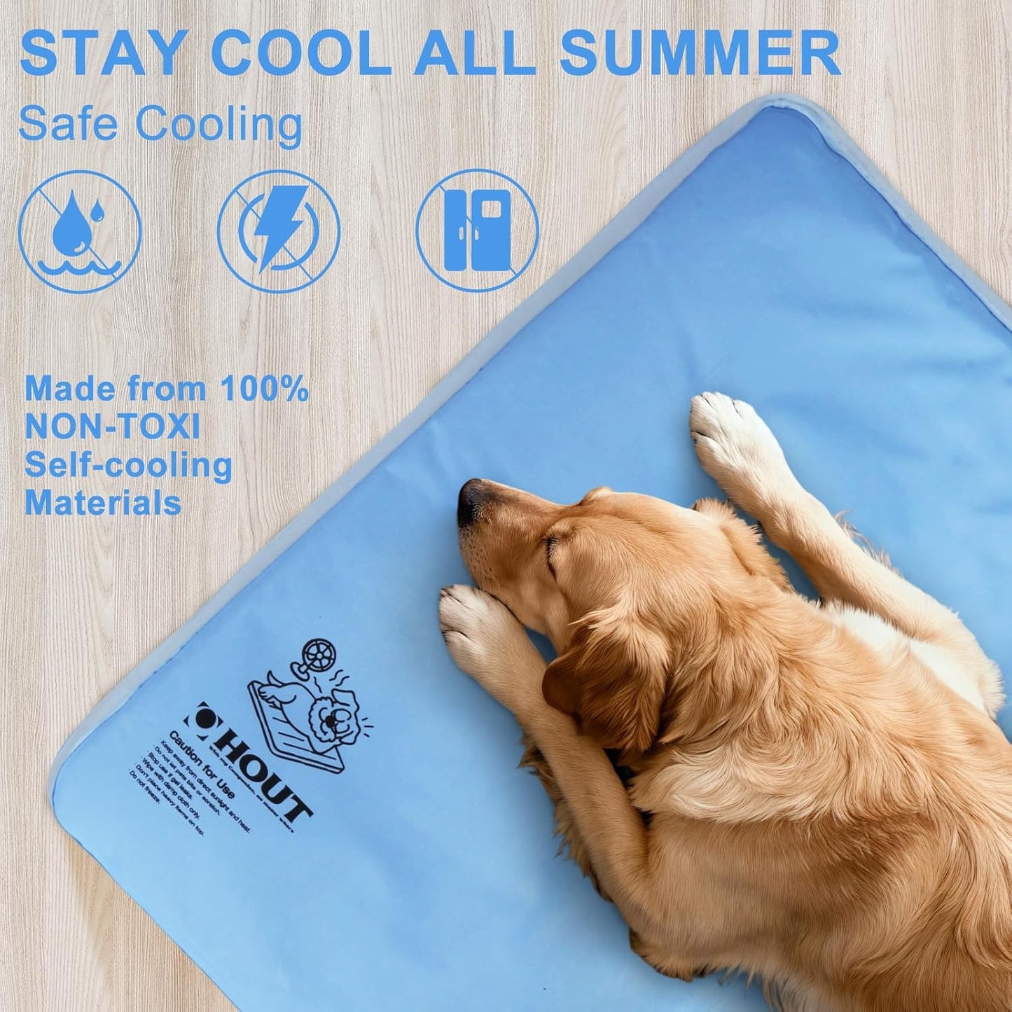 Orthopedic Dog Cooling Mat: Extra-Thick Self-Cooling with Removable Memory Foam & Non-Slip Bottom – Non-Toxic Gel – Indoor & Outdoor Summer Use for Dogs Up to 30 lbs