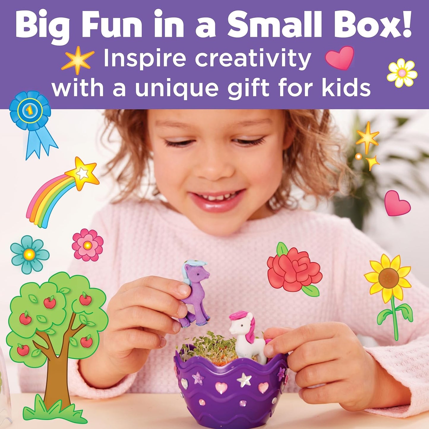 Creativity for Kids Mini Garden: Pony Terrarium Kit - Horse Gifts for Girls, Crafts for Kids and Girl Toys, Easter Basket Stuffers and Birthday Gift Ideas (Ages 6+)