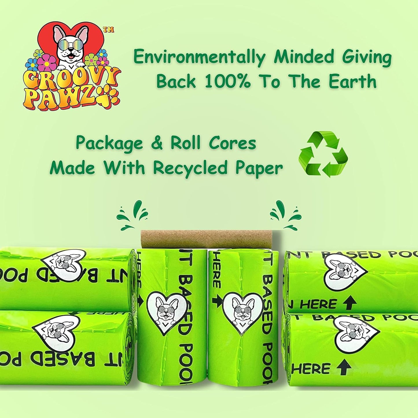 Certified Compostable Dog Poop Bags, 120 Count, Plant Based, Eco Friendly, Extra Strong, Leakproof, No Odor, Pet Supplies