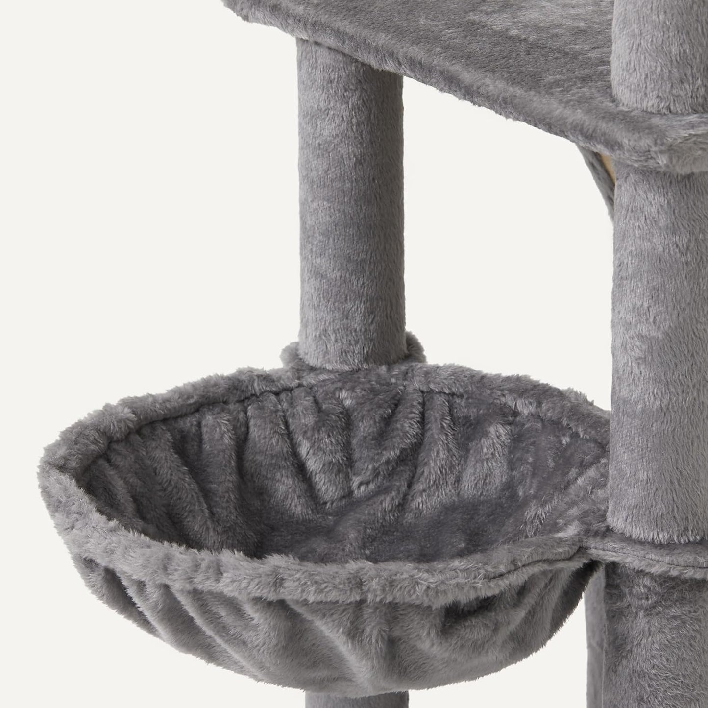 Amazon Basics Indoor Cat & Kittens Multi-Level Climbing Activity Tower with Scratching Posts, FSC Certified, 60.1" (152.7cm) H, Grey