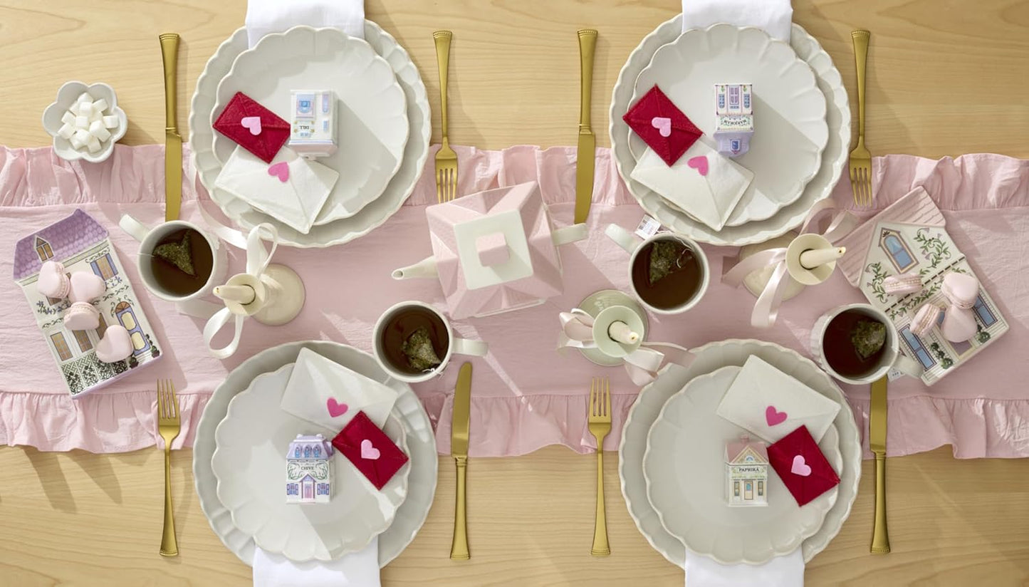 Lenox Stoneware Dinnerware Sets, French Perle Scallop 12-Piece Dinnerware Set for 4, Service For 4, Dishwasher Safe Dishware, White Dishes Set, Stoneware Dinner Plates and Bowls Sets (White, 12 Piece)