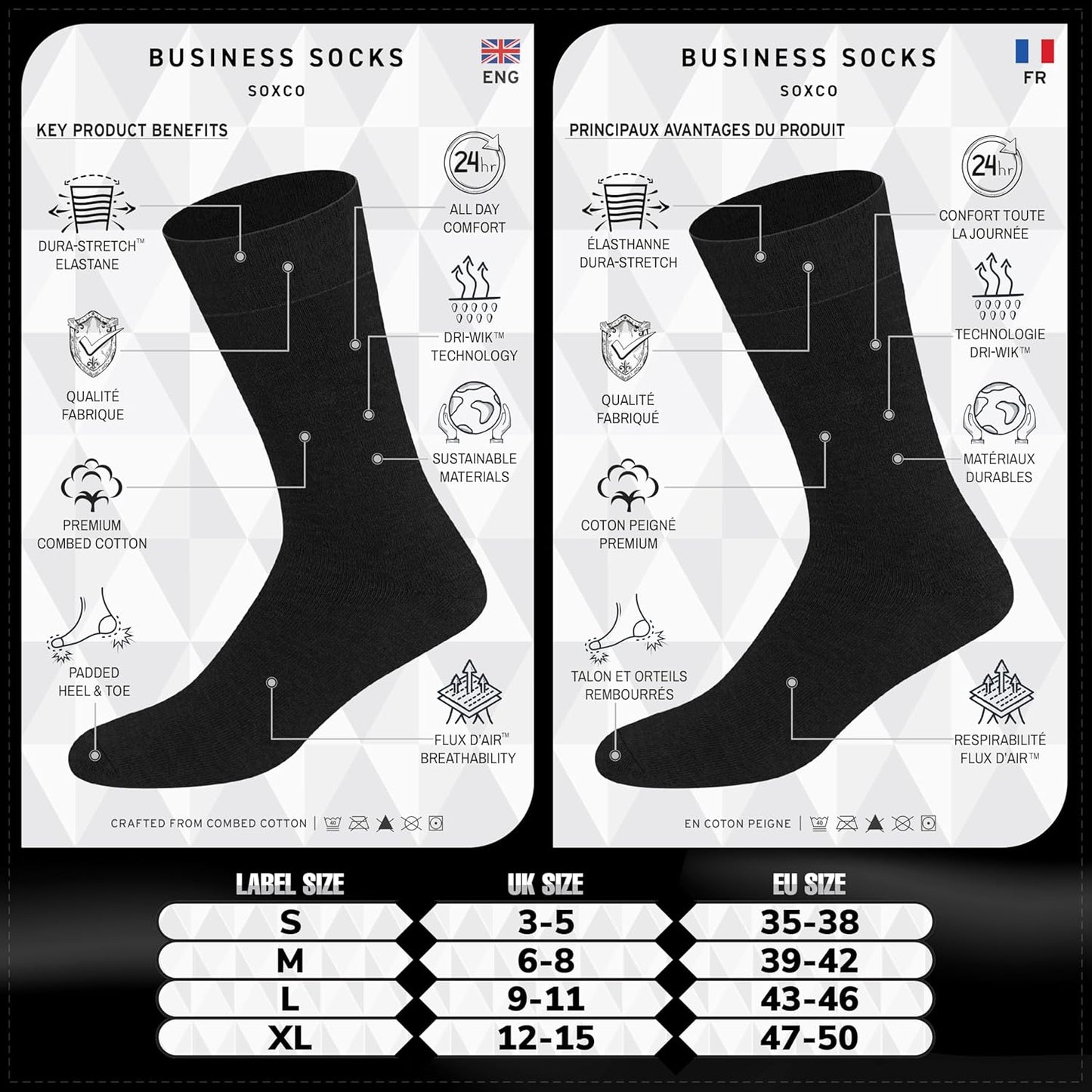 Men's Crew Socks, Pack of 12 Pairs