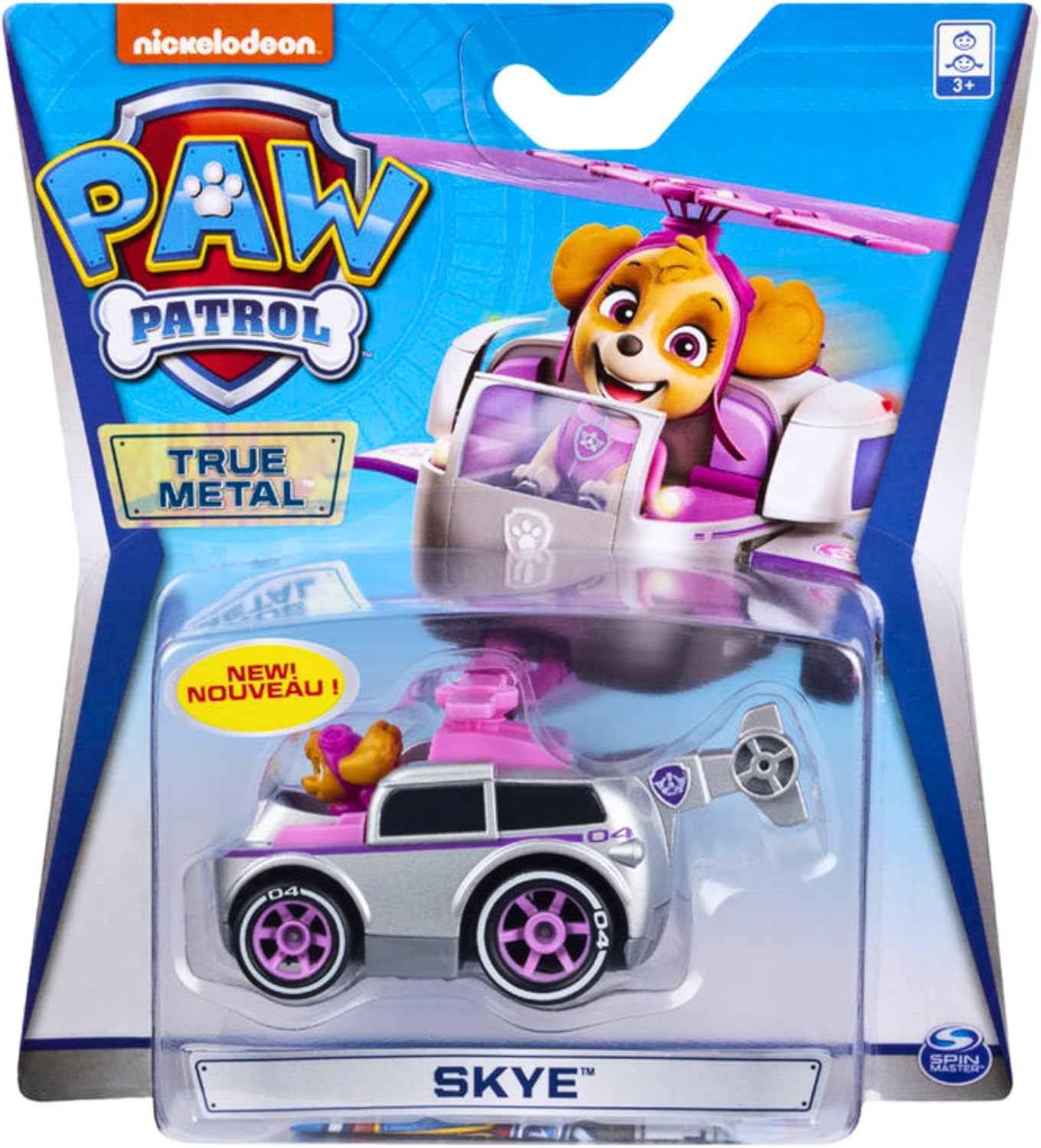 Paw Patrol - True Metal Collectible Diecast Toy Vehicle Bundles - Set 2 Pack of 3 - Skye, Rubble, & Rocky