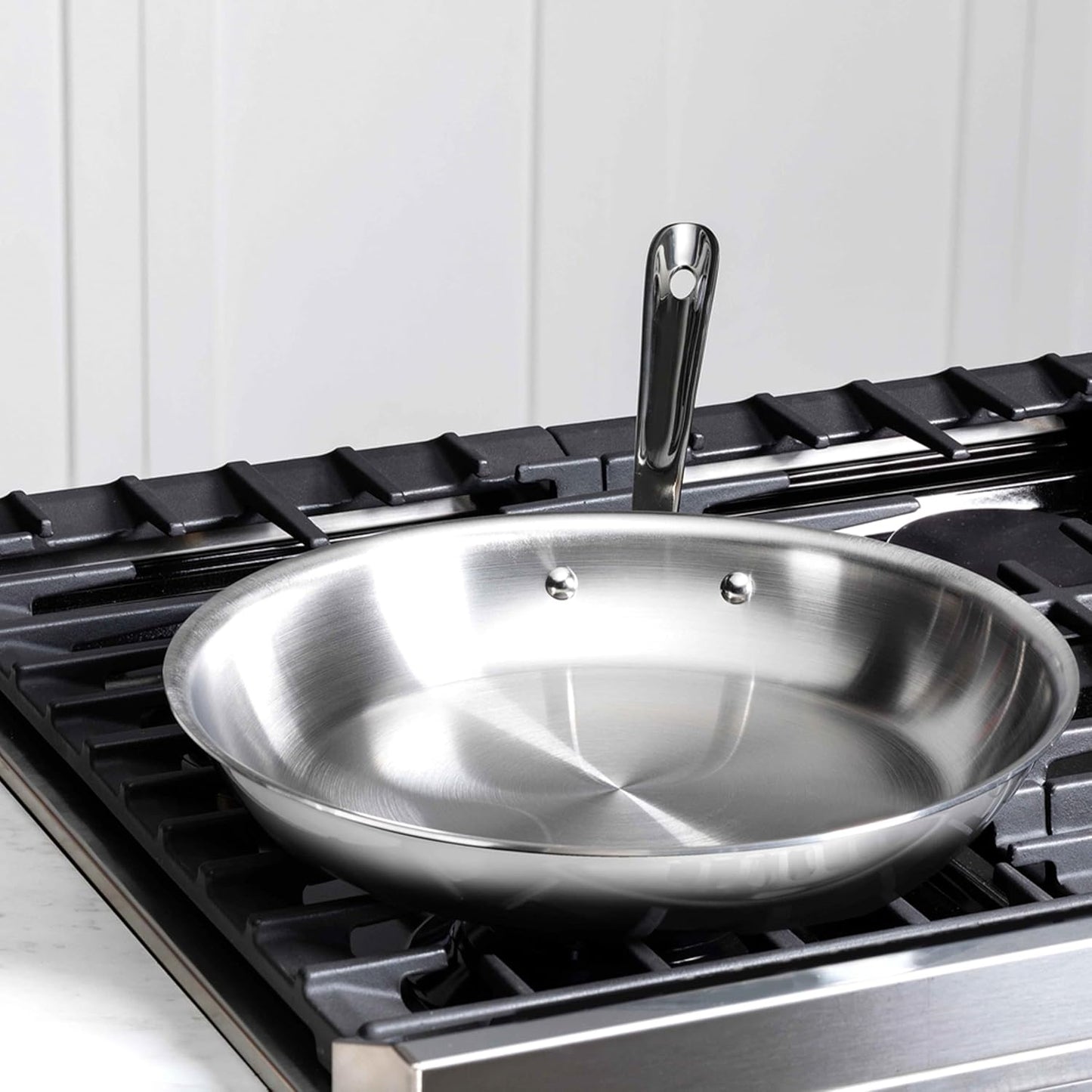 All-Clad D3® Stainless Steel 12 inch Frying Pan With Lid- Made in the USA- The Original Bonded Professional Cookware- Oven Safe & Induction Compatible