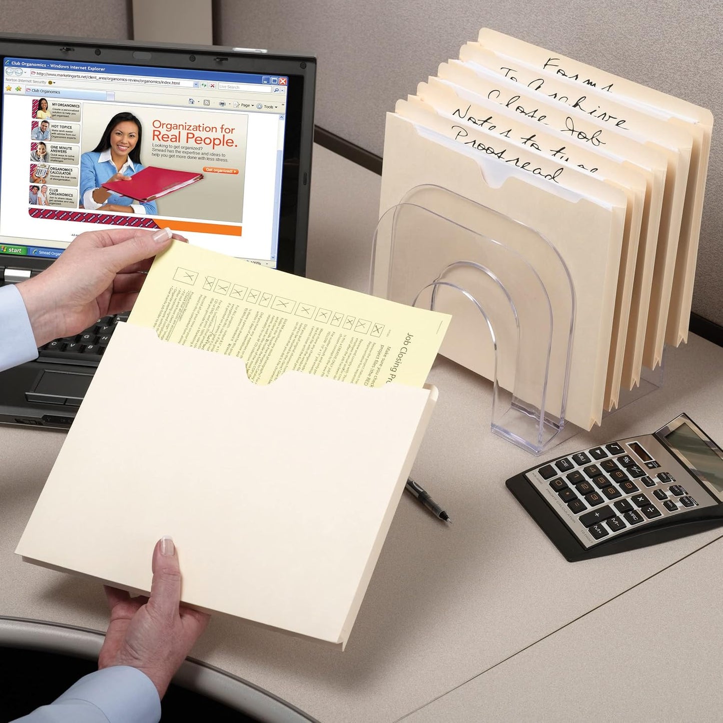 Smead File Jacket, Reinforced Straight-Cut Tab, 1" Expansion, Letter Size, Manila, 50 per Box (75520)