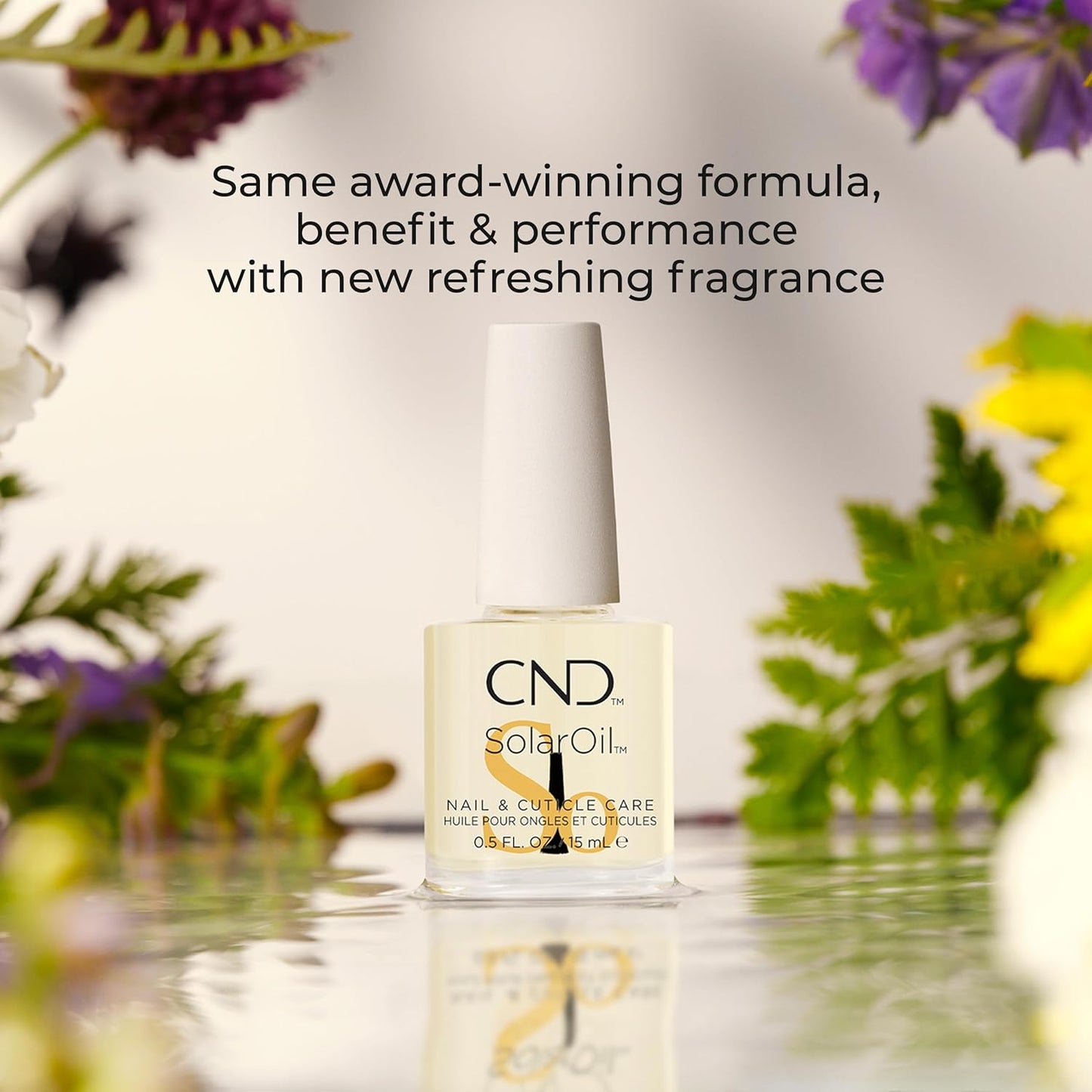 CND SolarOil Cuticle Oil, Natural Blend Of Jojoba, Vitamin E, Rice Bran and Sweet Almond Oils, Moisturizes and Conditions Skin, 0.25 fl oz