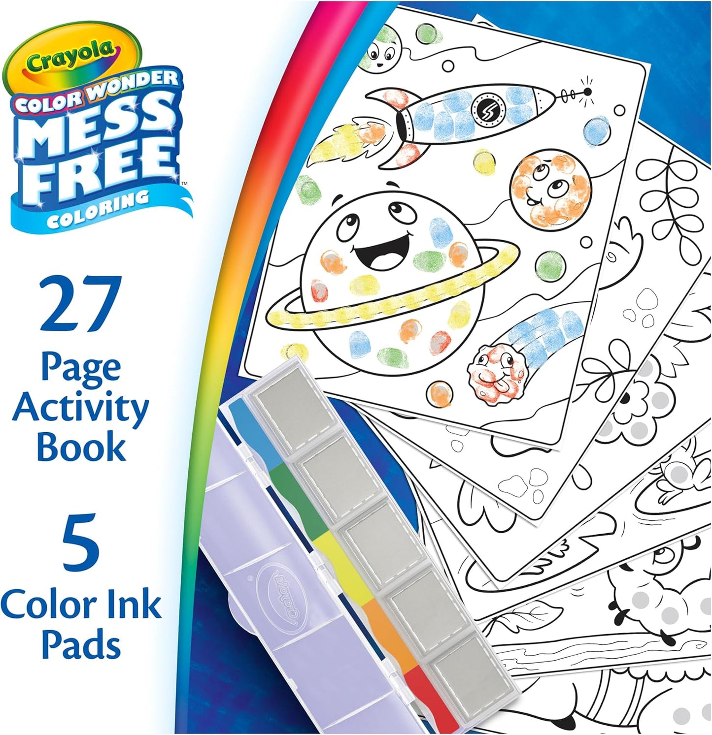 Crayola Color Wonder Mess Free Fingerprint Activity Book, Easter Basket Stuffers for Toddlers, Finger Painting Alternative, Gift for Kids Ages 3+
