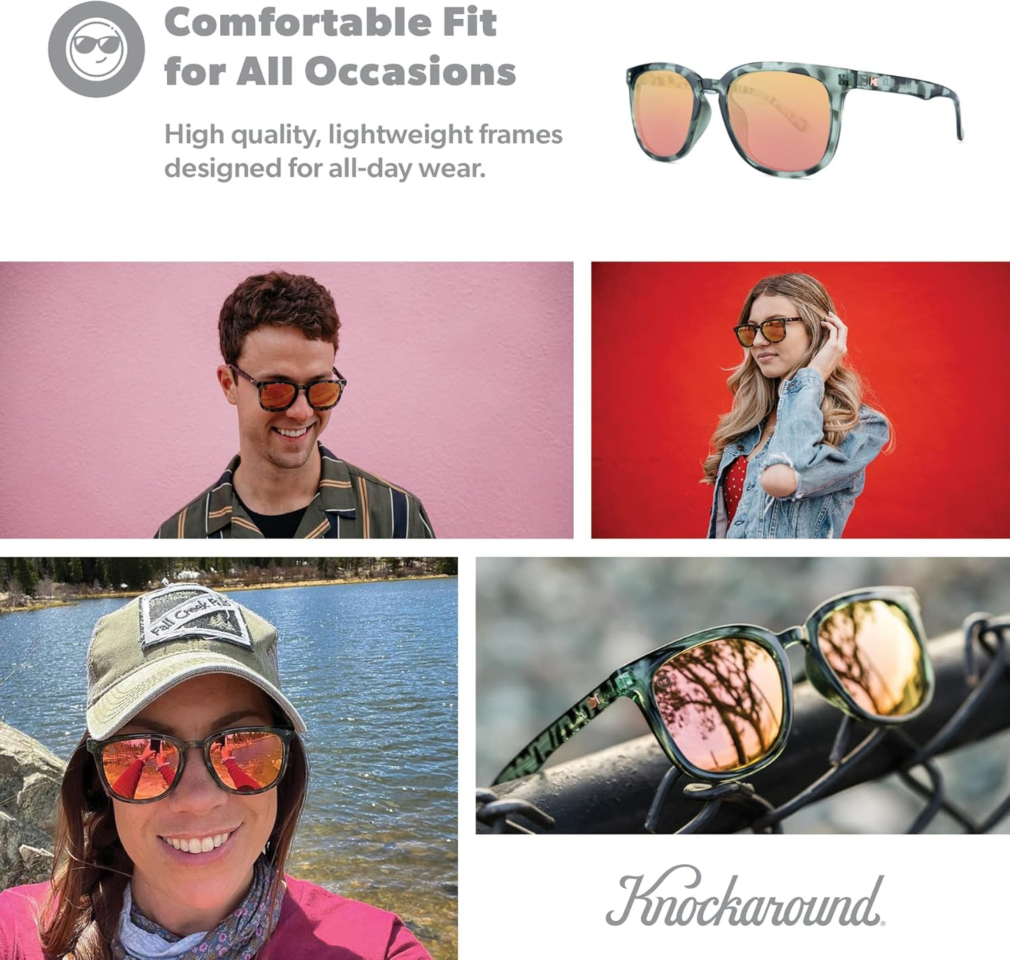 Knockaround Paso Robles Polarized Sunglasses for Men & Women - Trendy Sunglasses - UV400 Protection