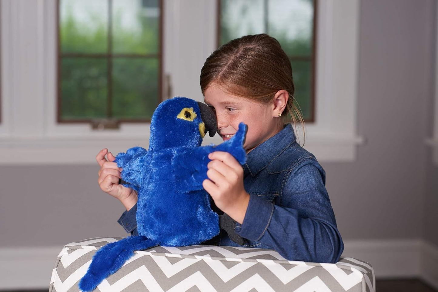 Wild Republic Hyacinth Macaw Plush, Stuffed Animal, Plush Toy, Gifts for Kids, Cuddlekins 12 Inches, Blue
