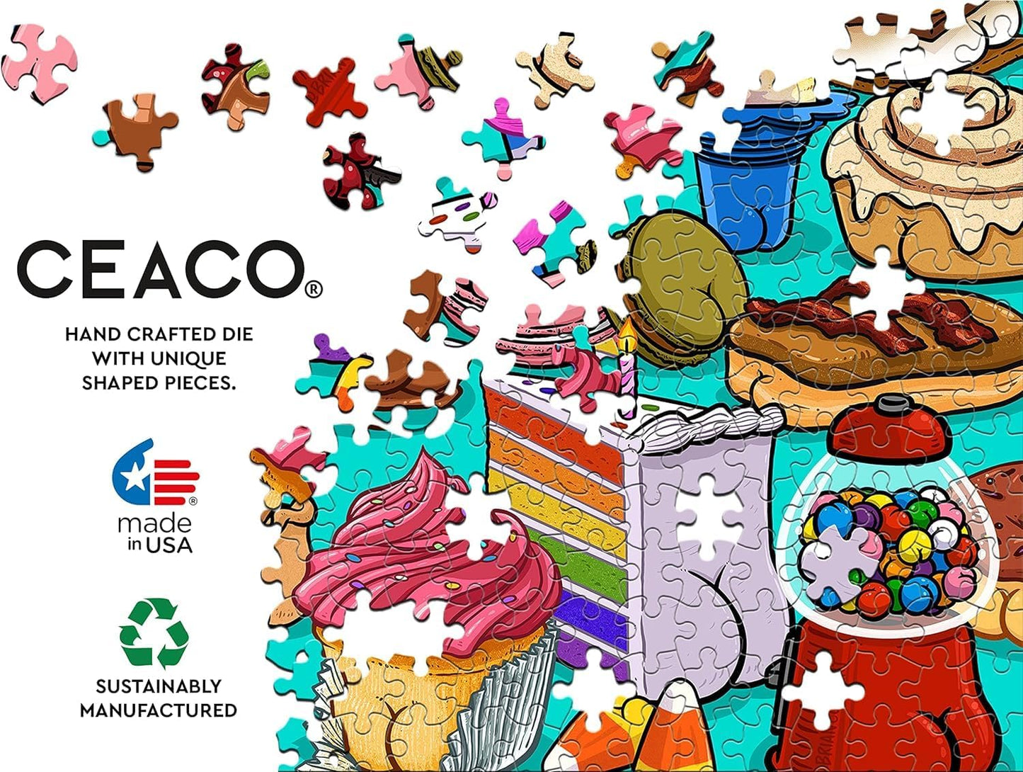 Ceaco - Brian Cook - Butts on Things - Sweet Cheeks - 500 Piece Jigsaw Puzzle