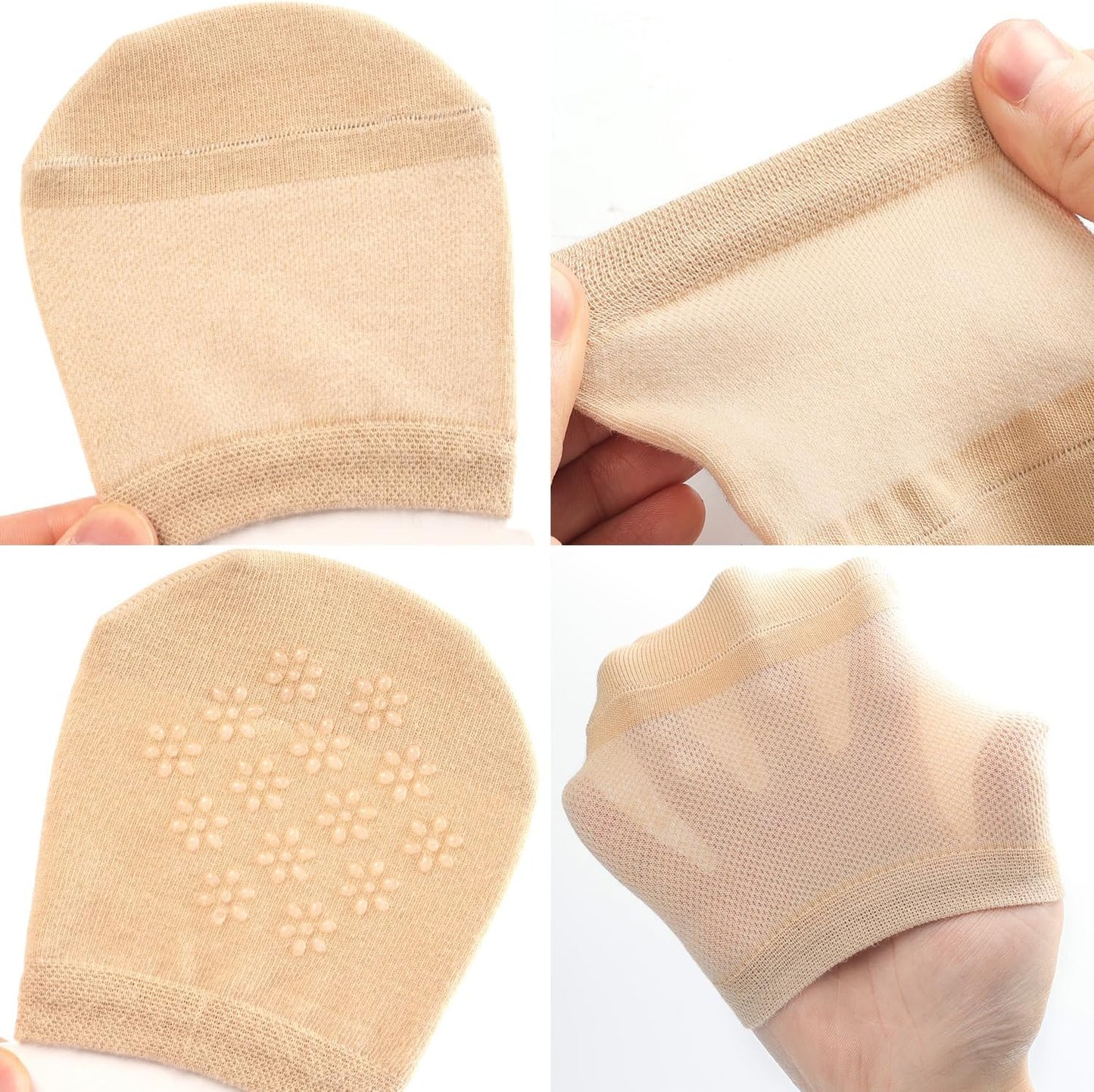 Toe Socks Womens for Mules, Half Socks Toe Topper Covers No Show Invisible Non-slip Liners for Clogs 4/6/8 Pairs