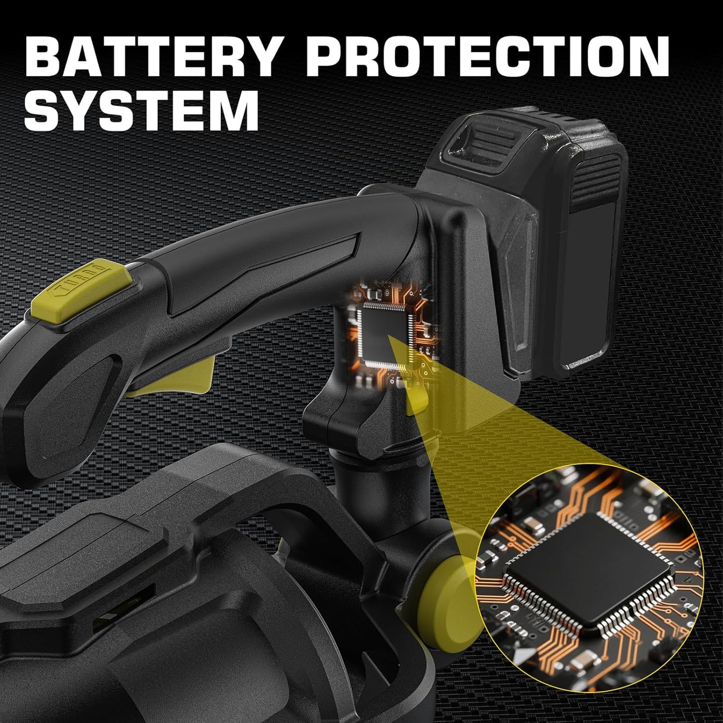 Leaf Blower for Dewalt 20V Battery, Brushless Blower with Variable 5-Speed, Turbo, 0-90° Adjustable Handle, 500 CFM 150-MPH Blowers for Lawn Care, Patio Cleaning (Black)