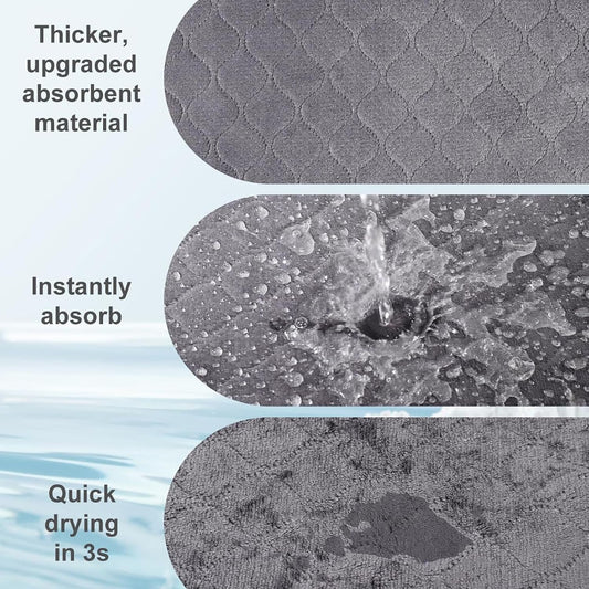 Generic 2PCS Repeatable Cleaning Dog Urine Pad 24x18 Inches Super Absorbent Leak Proof Urine Pad Environmentally Friendly and Durable Pet Training Pad Gray Diaper Indoor/cage