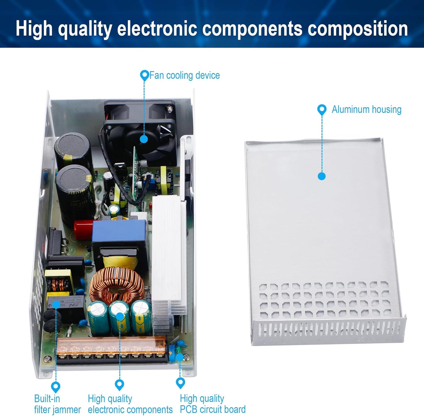 DC 12V 83.3A 1000W Switching Power Supply SMPS AC 110V / 220V-DC 12V Transformer Adapter, for Advertising Signs, CCTV Camera Security System,Computer Project of Industrial Power Supplies