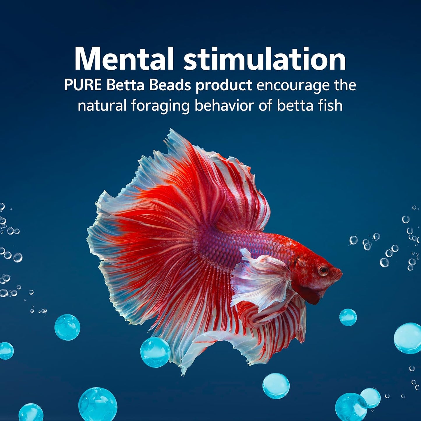 Aqueon PURE Betta Beads, Water Care for Unfiltered Aquariums, Maintains Clear Water and Helps Breakdown Organic Sludge, Blue