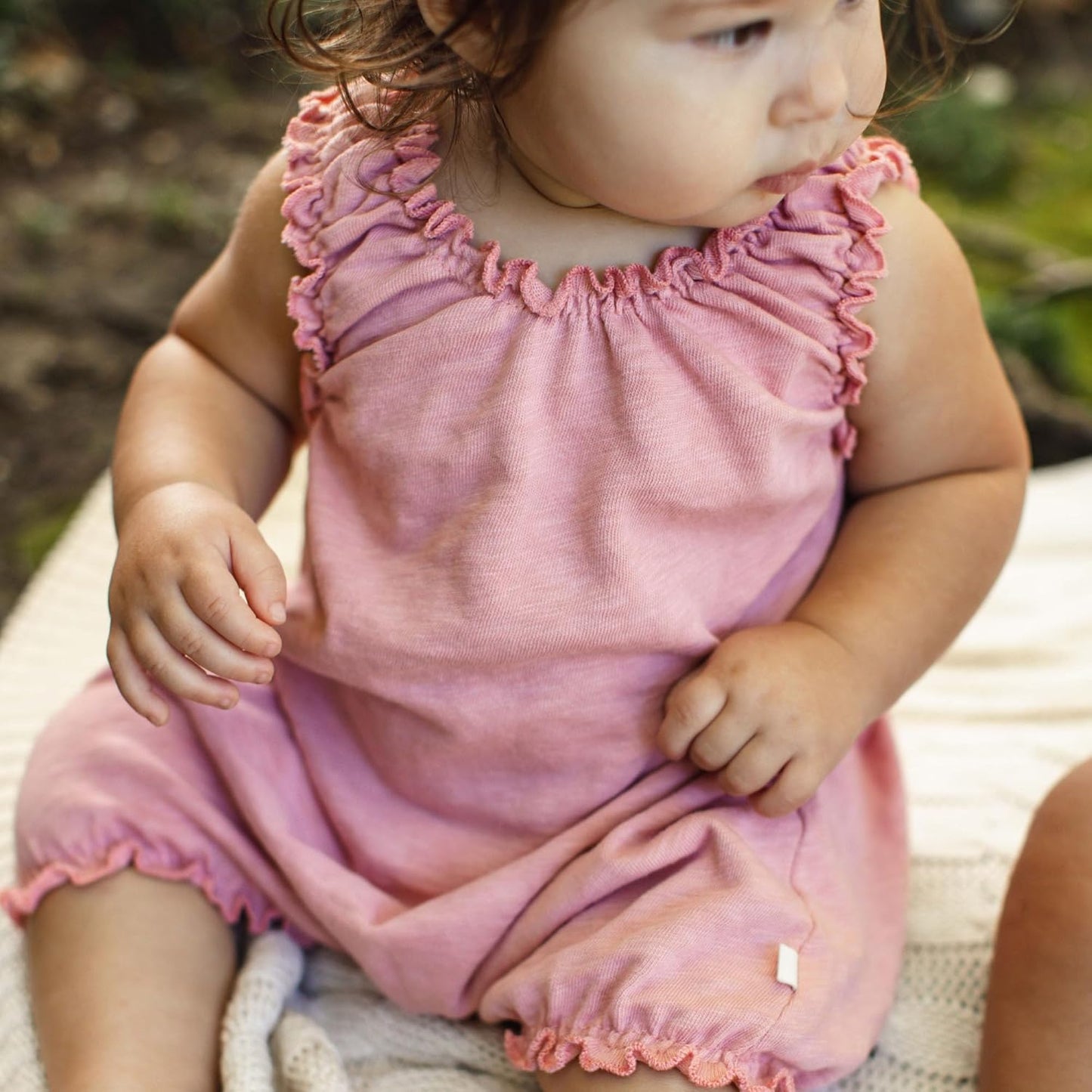 Burt's Bees Baby Baby Girls Romper - 100% Organic Cotton, One-Piece Shortall Girl Outfit for Sizes Newborn to 24 Months