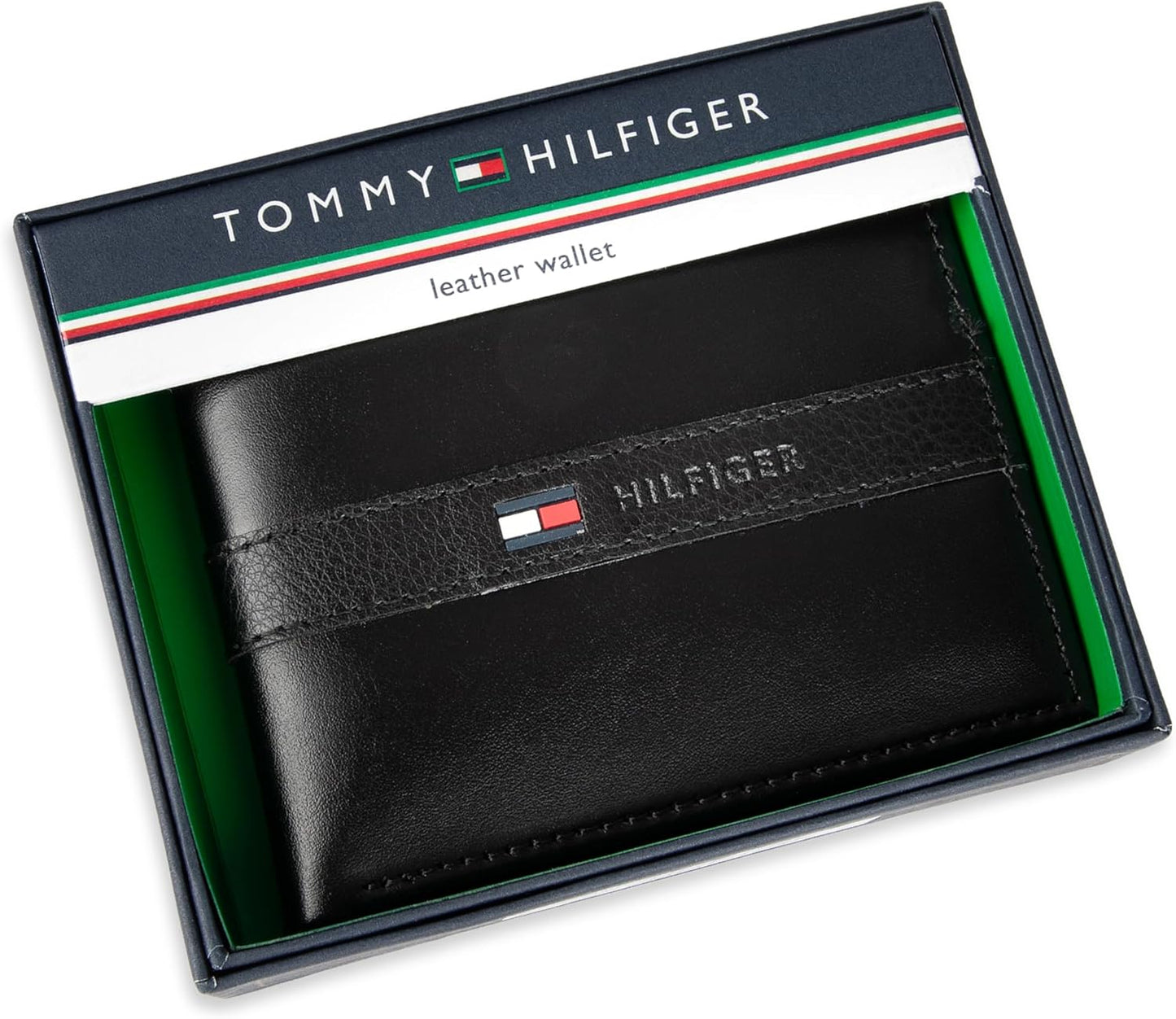 Tommy Hilfiger mens Leather Slim Bifold With Coin Pocket wallets