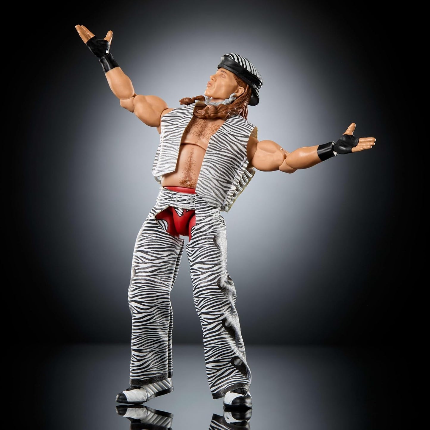 Mattel WWE Ultimate Edition Action Figure & Accessories Set, Shawn Michaels 6-inch Collectible with Swappable Heads & Hands, 30 Articulation Points (Amazon Exclusive)