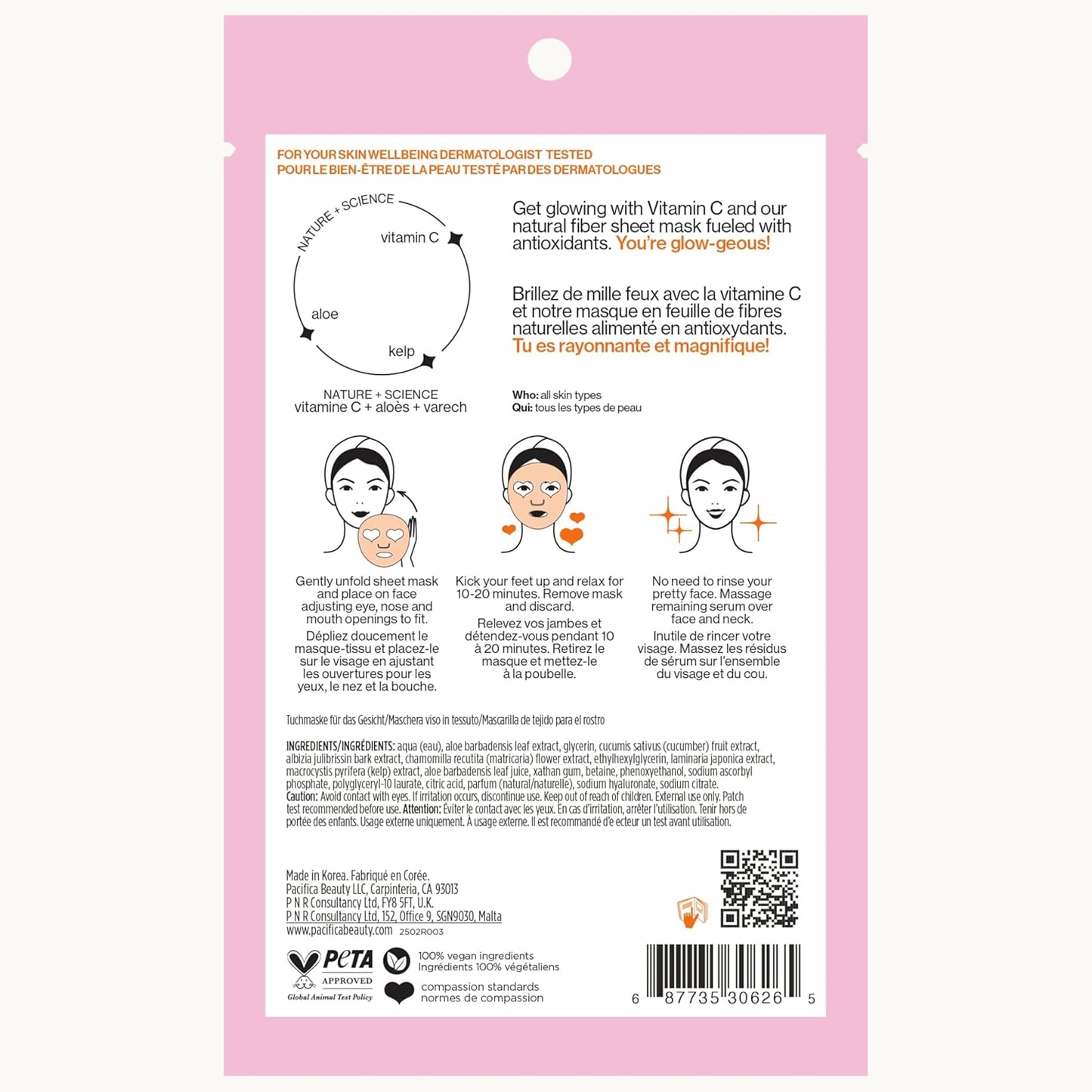 Pacifica, Facial Mask Brightening Glow Baby 0.6 Fl Oz