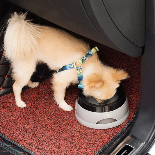 Dog Water Bowl Splash-Free Pet Feeders Cats Fountains for Car Travel -Slip Dispenser Spill Cats Dog Water Bowl Dispenser for Vehicle Car Travel for Crates