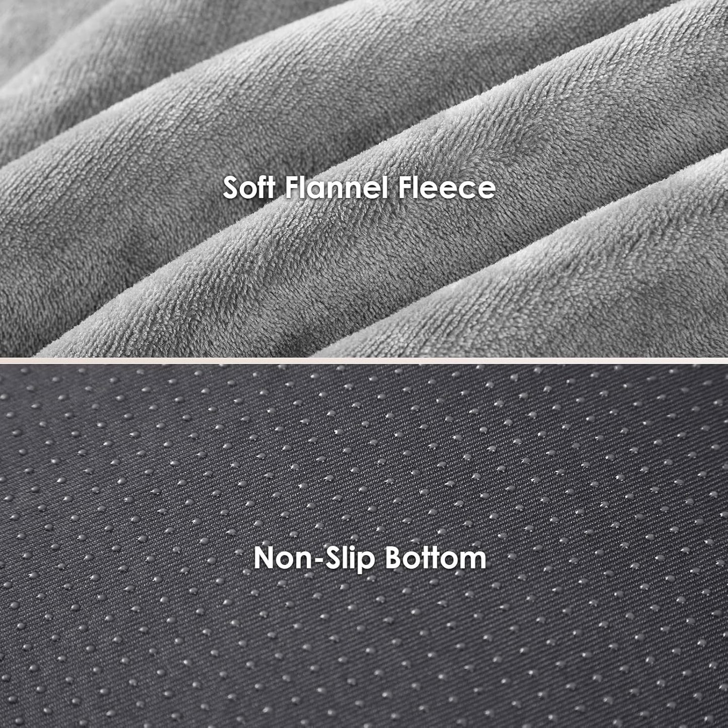 EHEYCIGA Dog Bed Cover Replacement for Extra Large Dog Bed, Waterproof Washable Removable Cover for Orthopedic Memory Foam Dog Sofa, Non-Slip Bottom, Grey, Cover Only