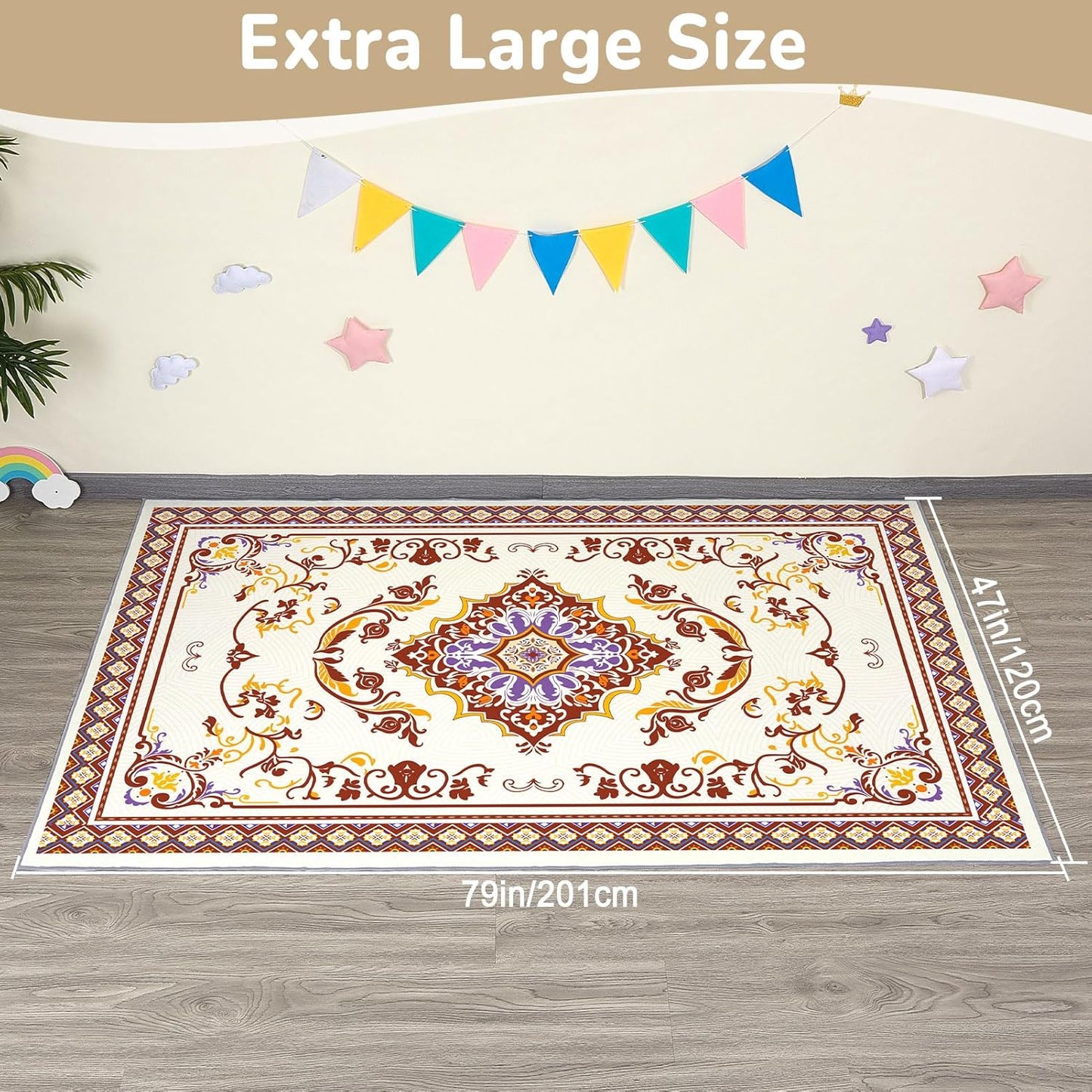 Glittme Rabbit Cage Liners 79"x 47"Reusable and Washable Bunny Mats Super Absorbent Dog Whelping Pads with Non-Slip Bottom for Small Animals