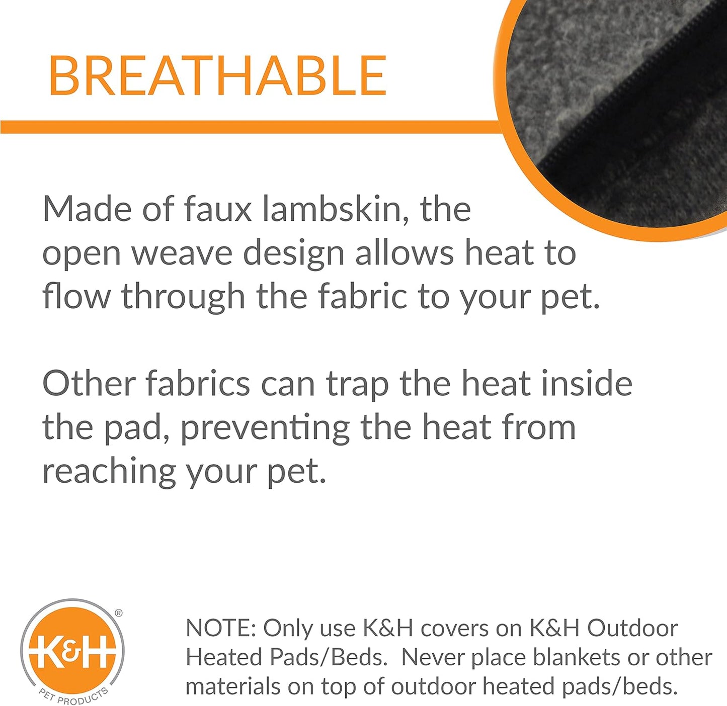 K&H Pet Products Heated Original Lectro-Kennel Outdoor Pad With Deluxe Cover, Medium 16.5 X 22.5 X 1.0 Inches