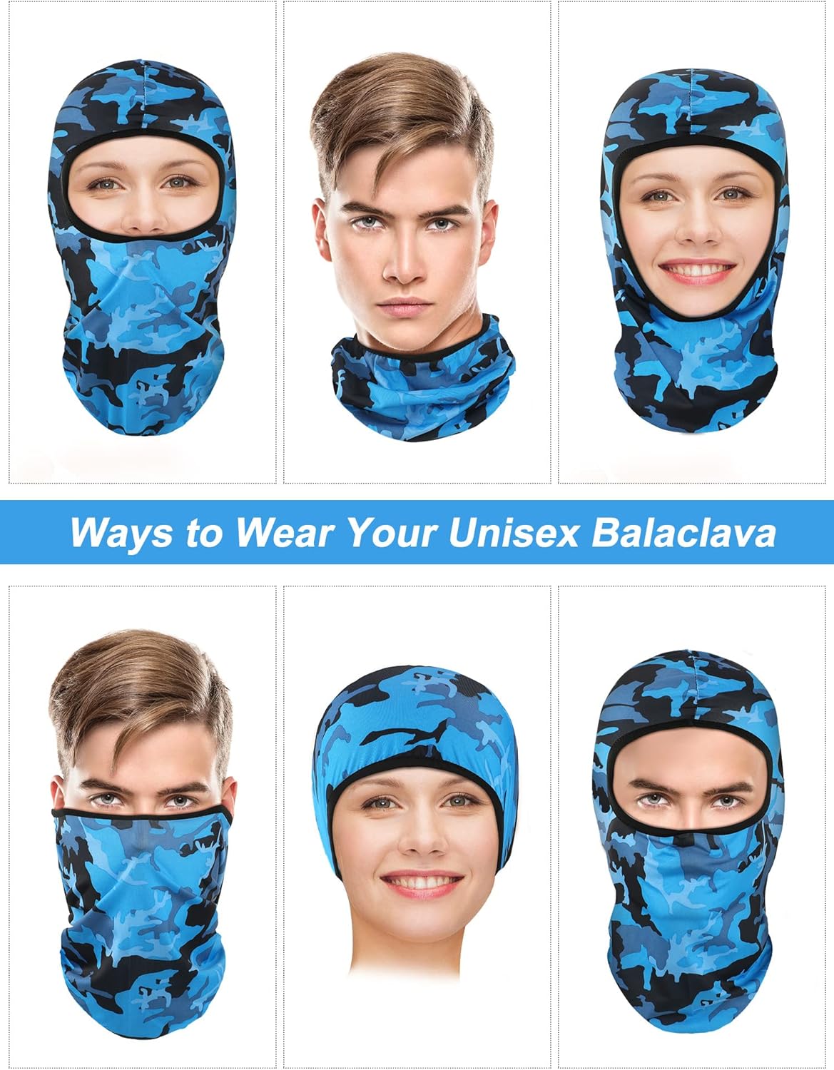 Geyoga 12 Pcs Sun Protection Balaclava for Women Full Face Cover UV Protection Balaclava Ski Mask for Men Outdoor Cycling