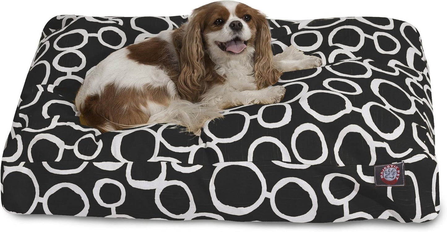 Majestic Pet Fusion Black Small Rectangle Pet Bed