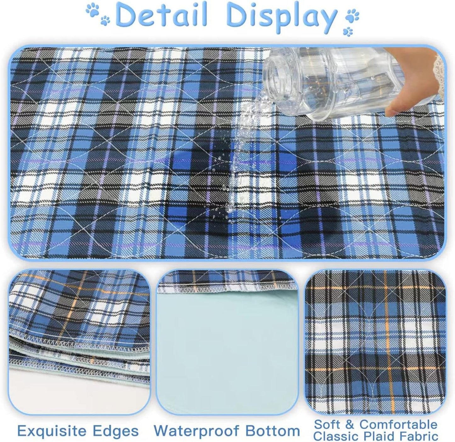 Washable Pee Pads for Small Animal,Waterproof Reusable Puppy Potty Training Pads, Anti Slip Whelping Pads Super Absorbent Cage Liners for Ferrets, Hamsters, Rabbits & All Small Animals (M)