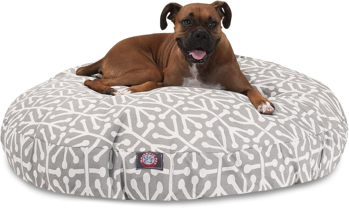 Orange Aruba Large Round Indoor Outdoor Pet Dog Bed With Removable Washable Cover By Majestic Pet Products