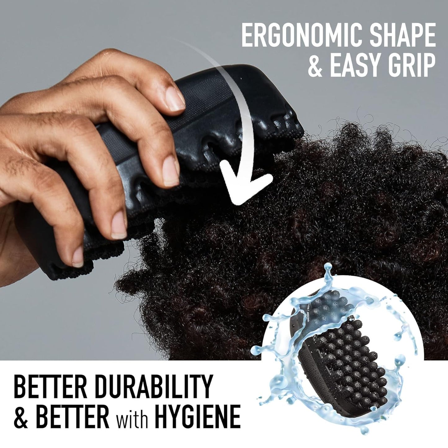 Red by Kiss Bowwow Twist King Premium Luxury Twist Styler Comb Brush, Durable Washable Alternative for Sponge for Barbers and Daily Use, Ideal for Afro, Curly, Coiled, 4C Hair