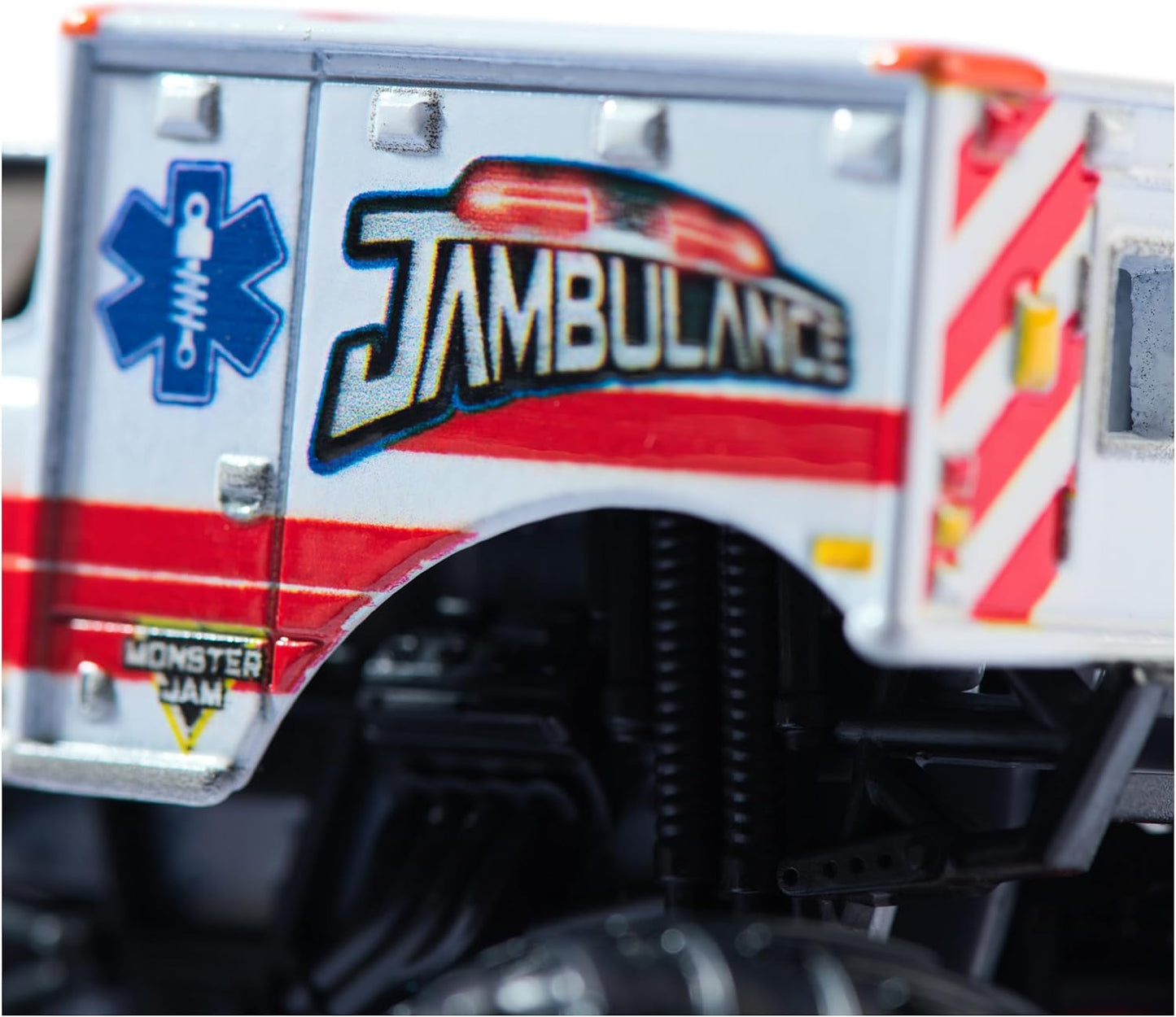 Monster Jam, Official Jambulance Monster Truck, Die-Cast Vehicle, 1:64 Scale, Kids Toys for Boys Ages 3 and up