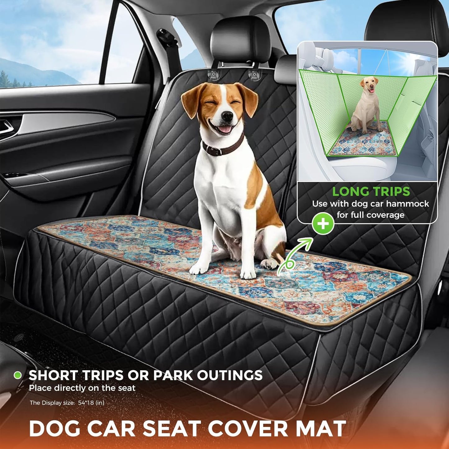 Hompet 2 Pack Super Absorbent Dog Door Mat for Muddy Paws, Washable Pee Pads for Dogs, Reusable Puppy Training Pads, Quick Dry Non-Slip Pet Entryway Rug, Leak-Proof Potty Pad for Indoor Floors 18x54