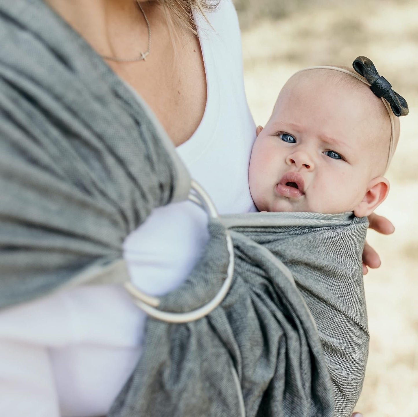 Hip Baby Wrap - Infant Wrap Carrier for Newborns & Toddlers - Soft Cotton Baby Wrap for Comfortable Babywearing - Ideal for Nursing and Infant Shower Gifts - Adjustable Baby Sling, 8-35 lbs - Midnight