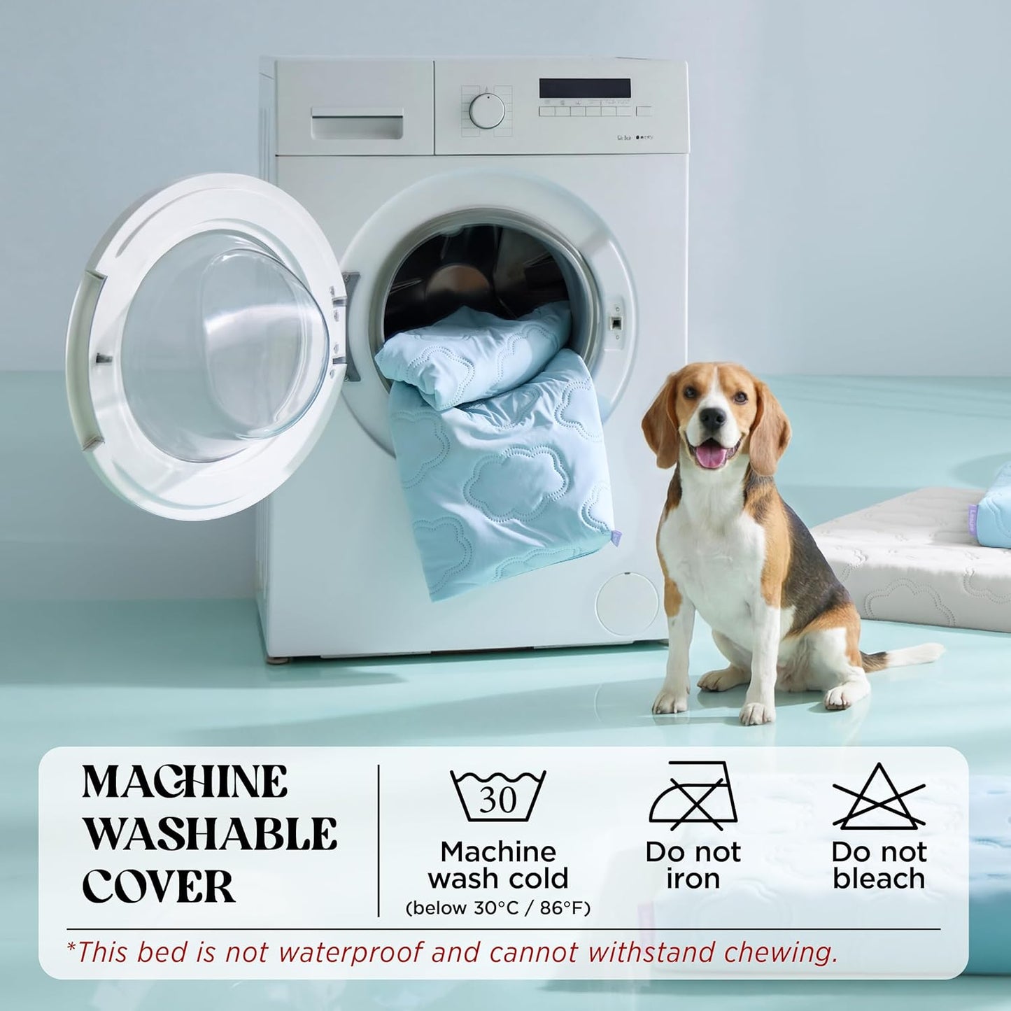 LE SURE Orthopedic Cooling Dog Beds Large Sized Dog, Q-Max>0.5 Cooling Mat with Removable Washable Cover, Breathable Egg Crate Foam Non-Slip Summer Pad for Active/Senior/Long-Haired Pets, 35x22 Inch