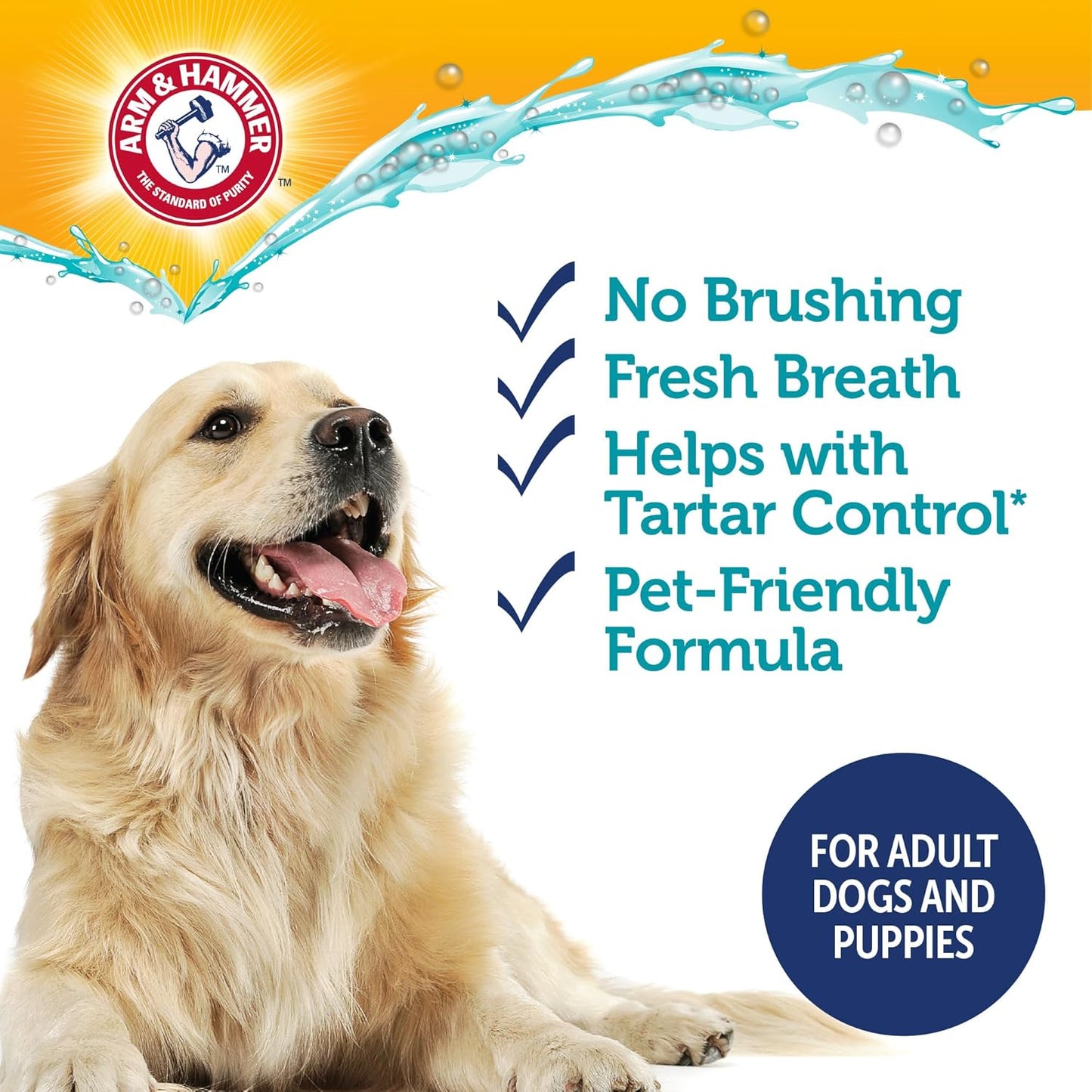 Arm & Hammer Complete Care Dog Dental Spray, Mint Flavor, Easy Brushless Dog Breath Freshener, Baking Soda Enhanced Formula for Fresh Dog Breath, 6oz