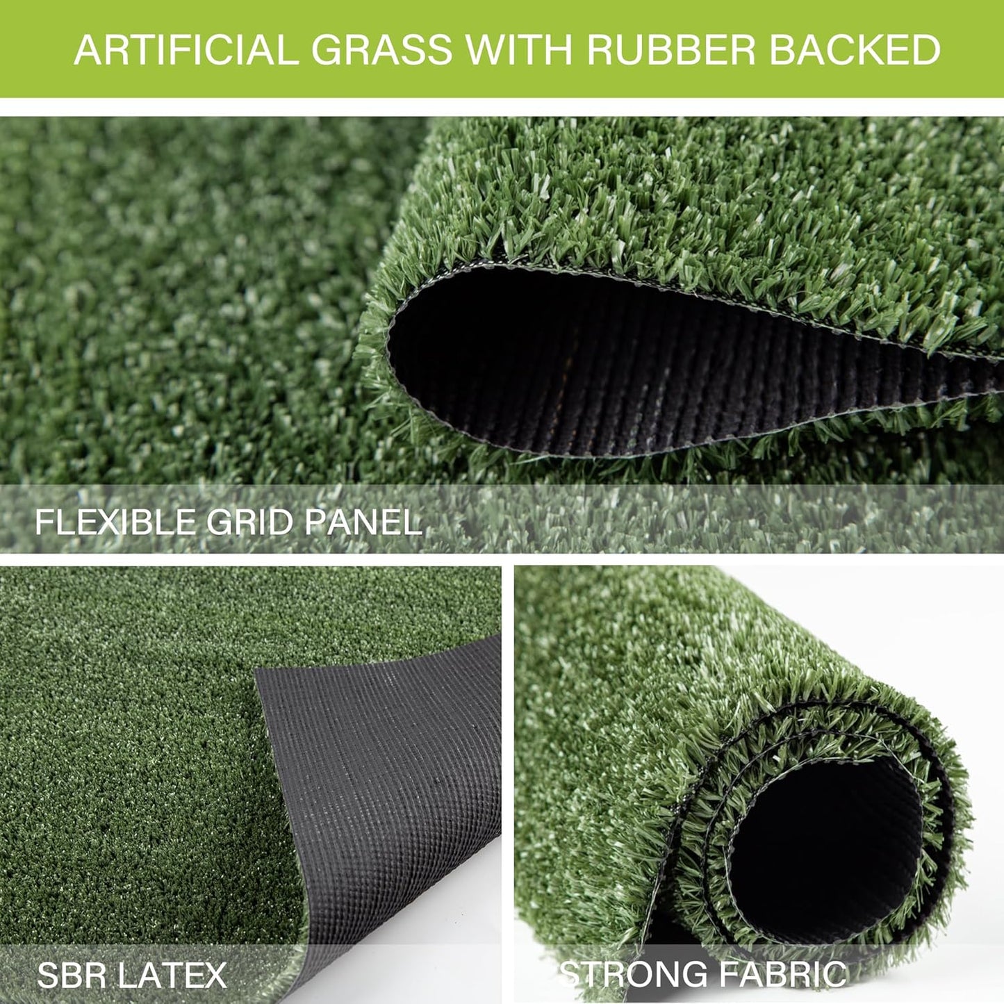 SUNTURF Dog Grass Pads 4 x 13 FT, 0.4" Artificial Grass Pee Pads for Dogs Potty Extra Large Fake Grass Rug Turf Mat for Dogs Training Garden Lawn Artificial Grass Rug Indoor Outdoor