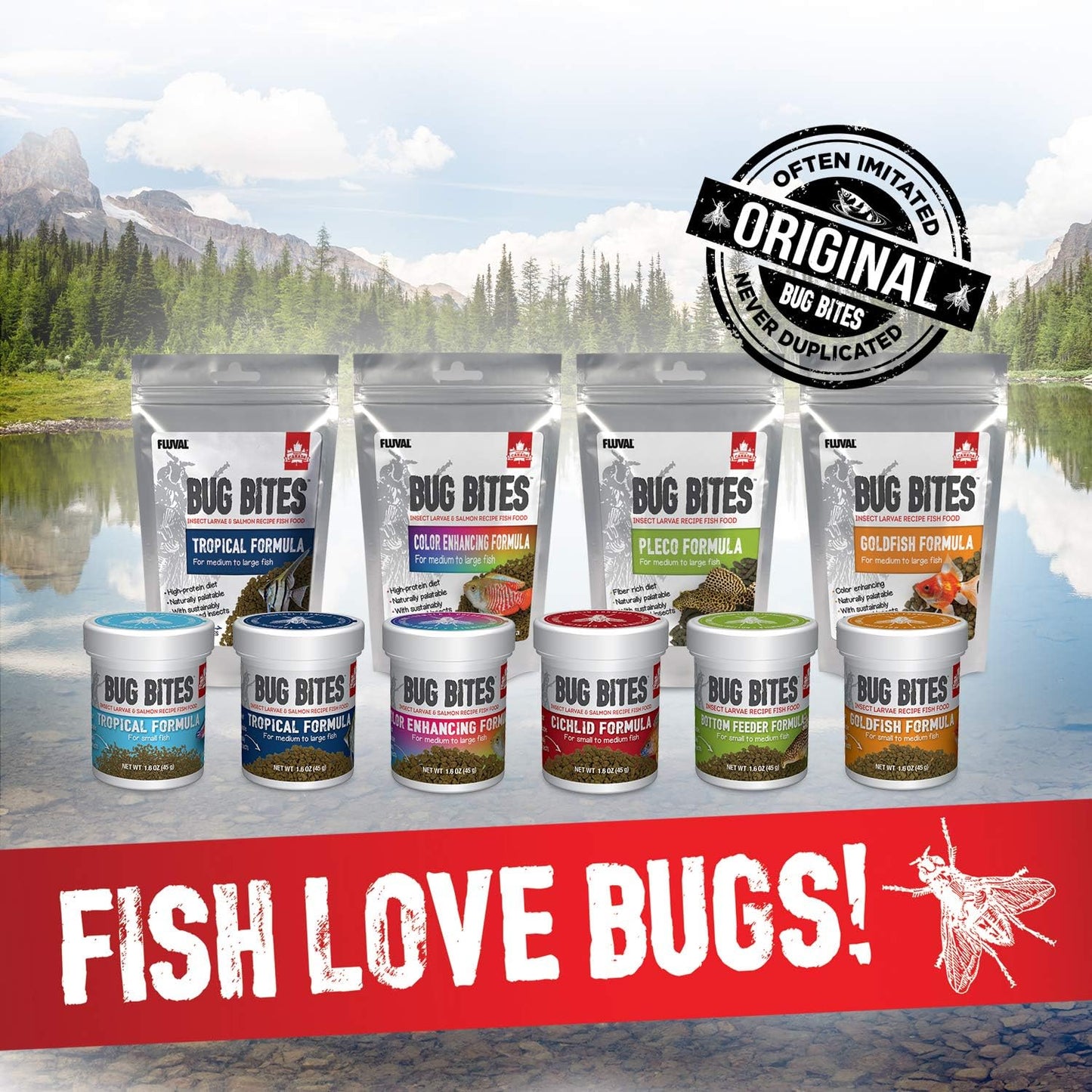 Fluval Bug Bites Cichlid Fish Food, Pellets for Medium to Large Sized Fish, 3.53 oz., A6581 (Pack of 2)