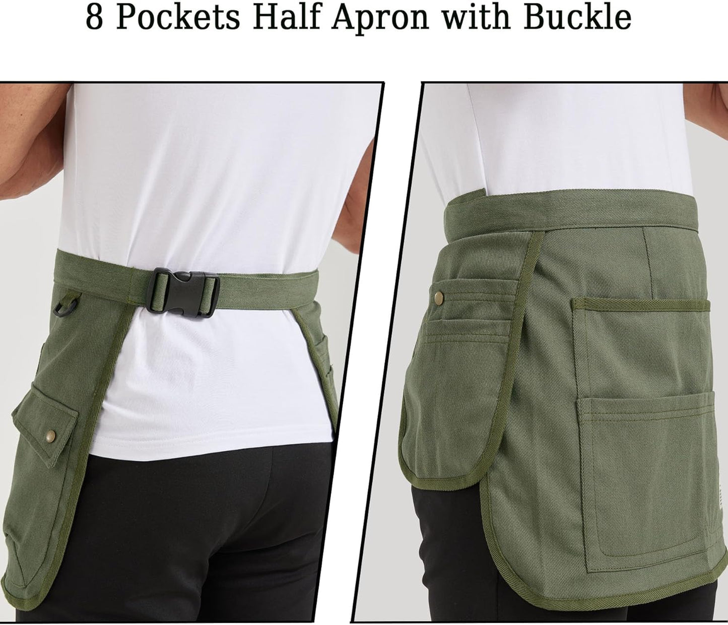 Nanxson Tool Apron Half Canvas Apron With Muti-Pockets for Home Garden Painting Crafting Woodworking CFG003