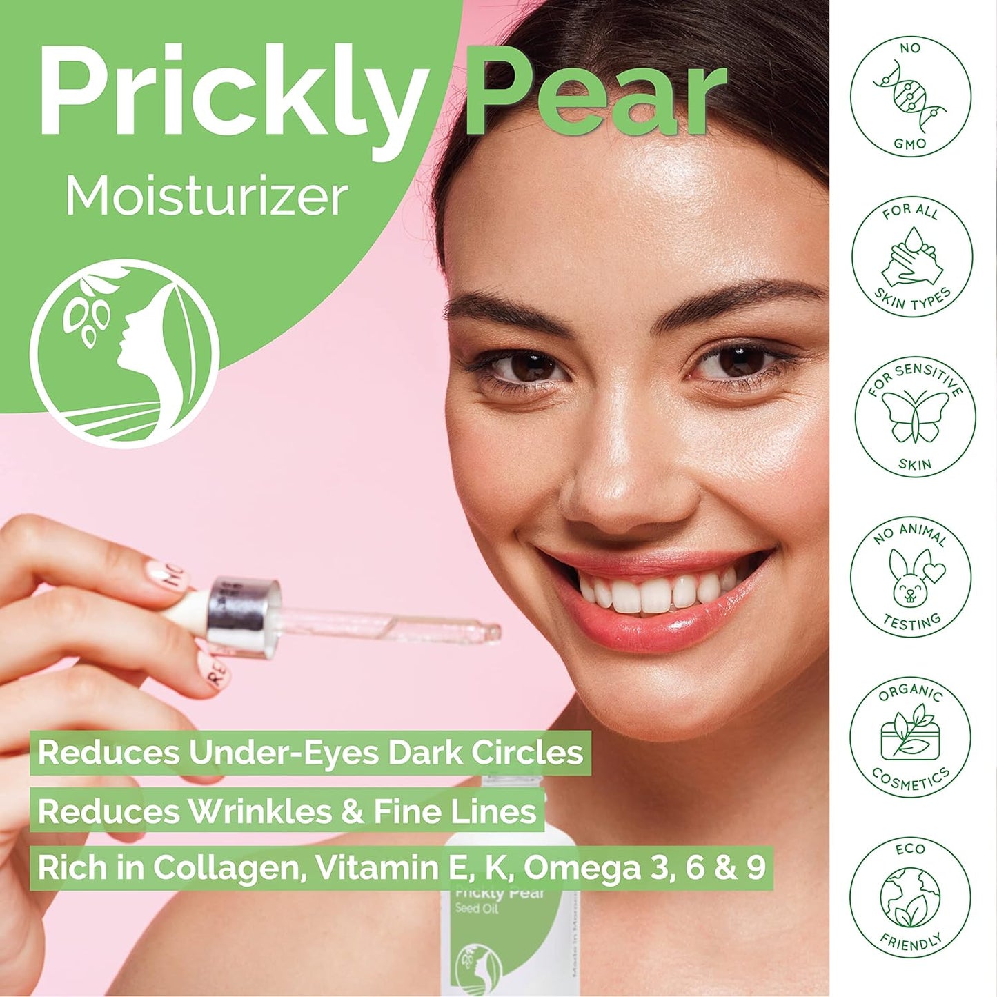 Fatima's Garden Prickly Pear Seed Oil - Organic Anti-Aging Serum, 15ml